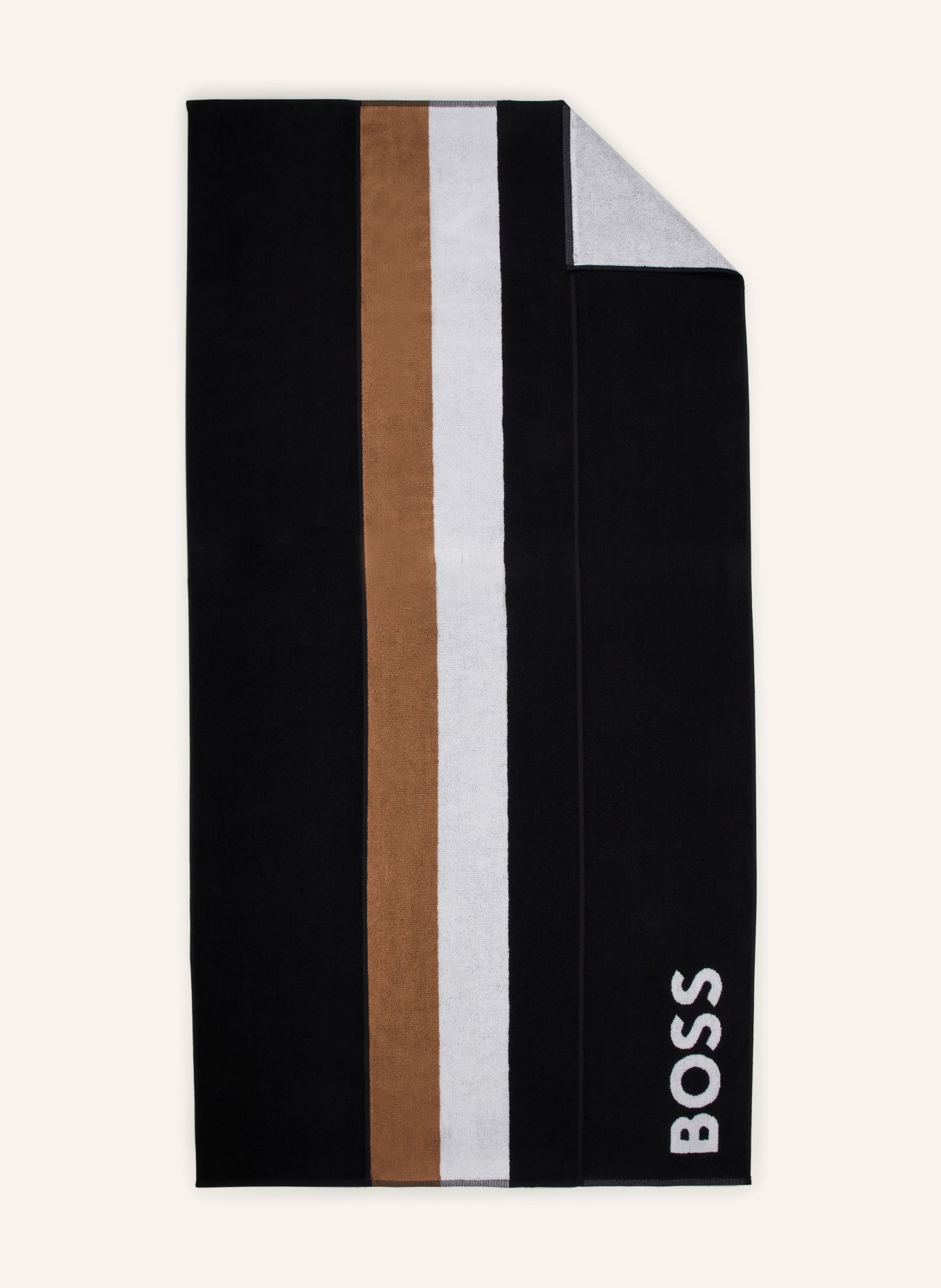 BOSS Beach towel, Color: BLACK/ WHITE/ BROWN (Image 1)
