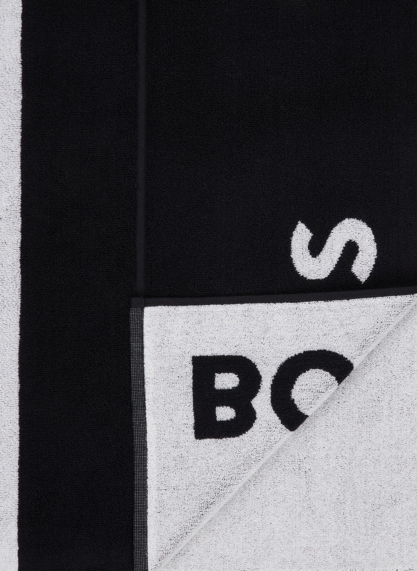 BOSS Beach towel, Color: BLACK/ WHITE/ BROWN (Image 3)
