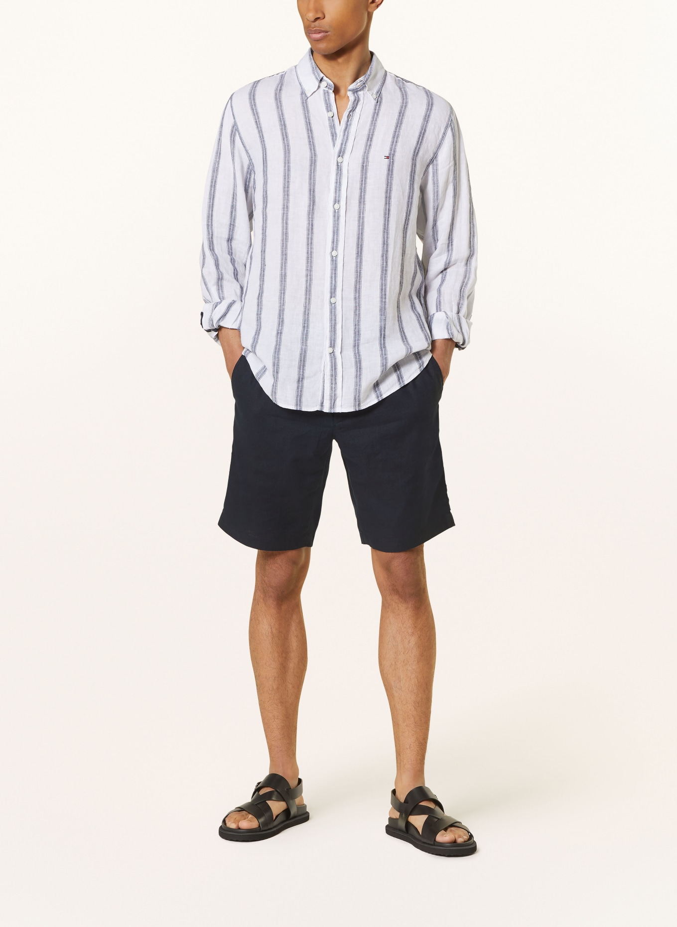 TOMMY HILFIGER Shorts HARLEM with linen, Color: DARK BLUE (Image 2)