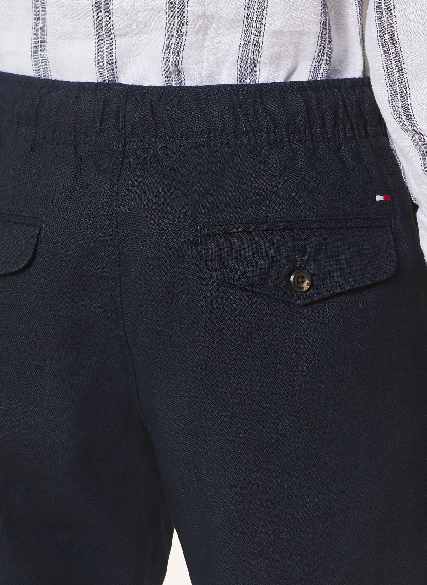 TOMMY HILFIGER Shorts HARLEM with linen, Color: DARK BLUE (Image 5)