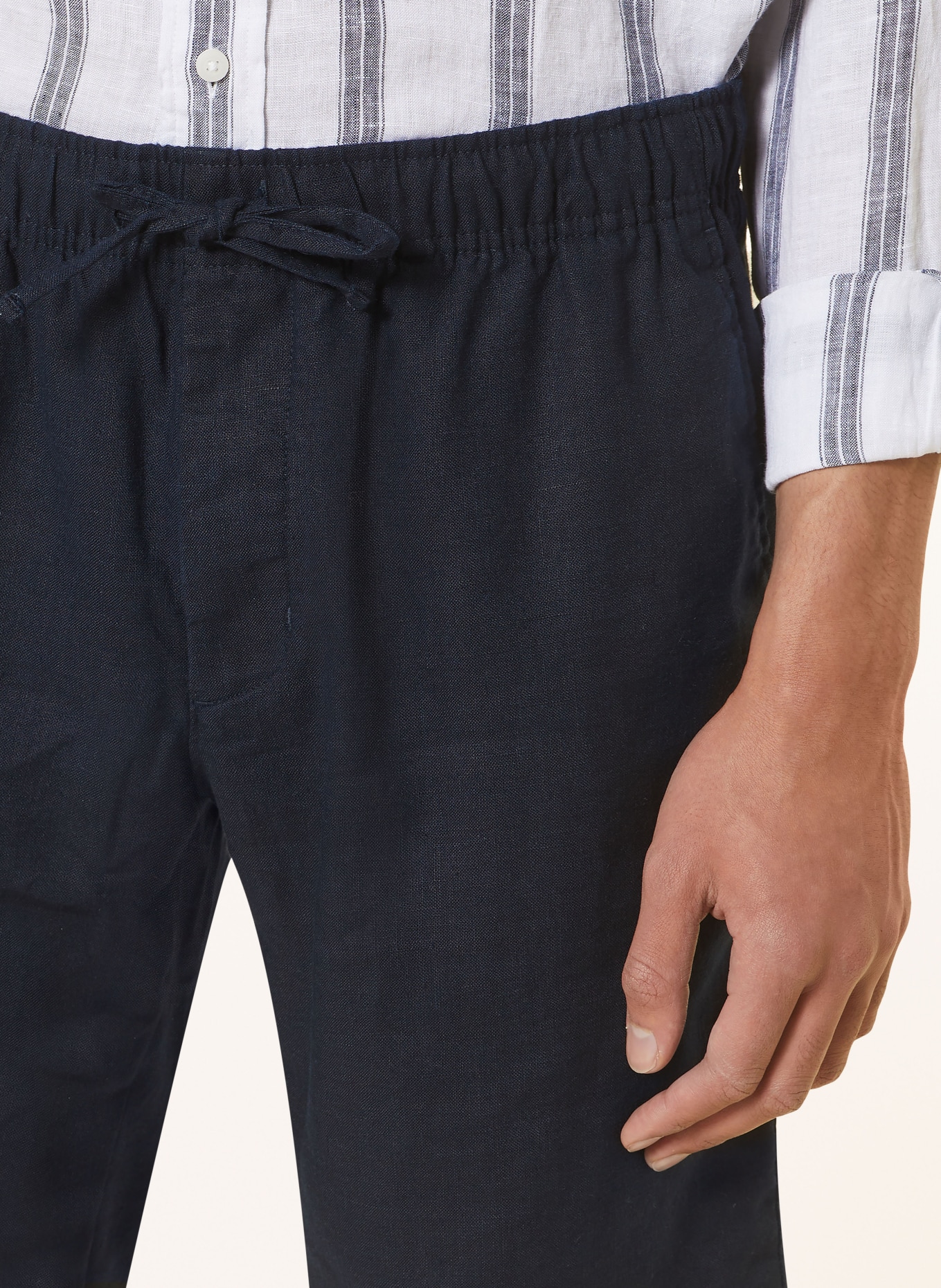 TOMMY HILFIGER Shorts HARLEM with linen, Color: DARK BLUE (Image 6)