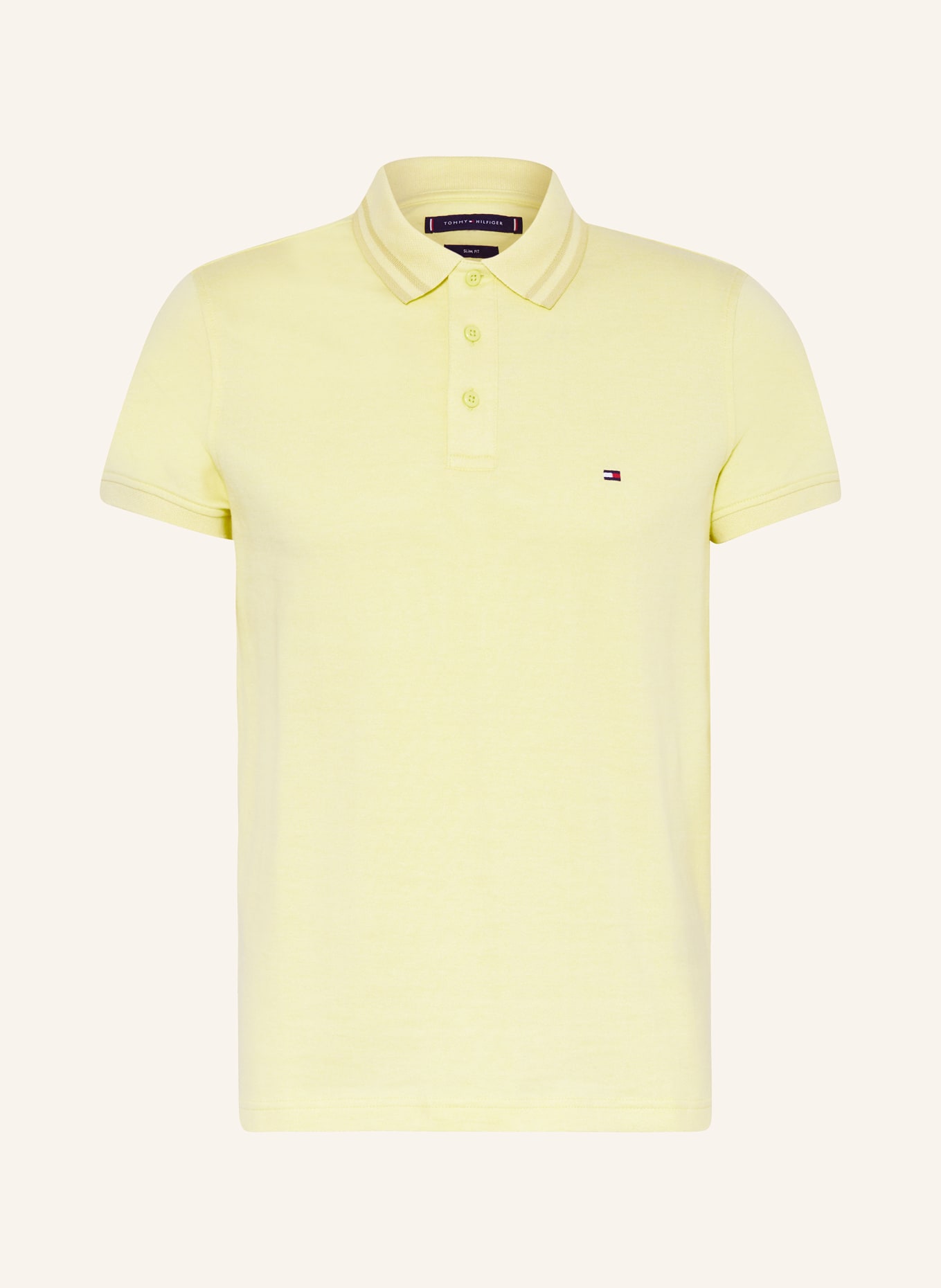 TOMMY HILFIGER Piqué-Poloshirt Slim Fit, Farbe: GELB (Bild 1)