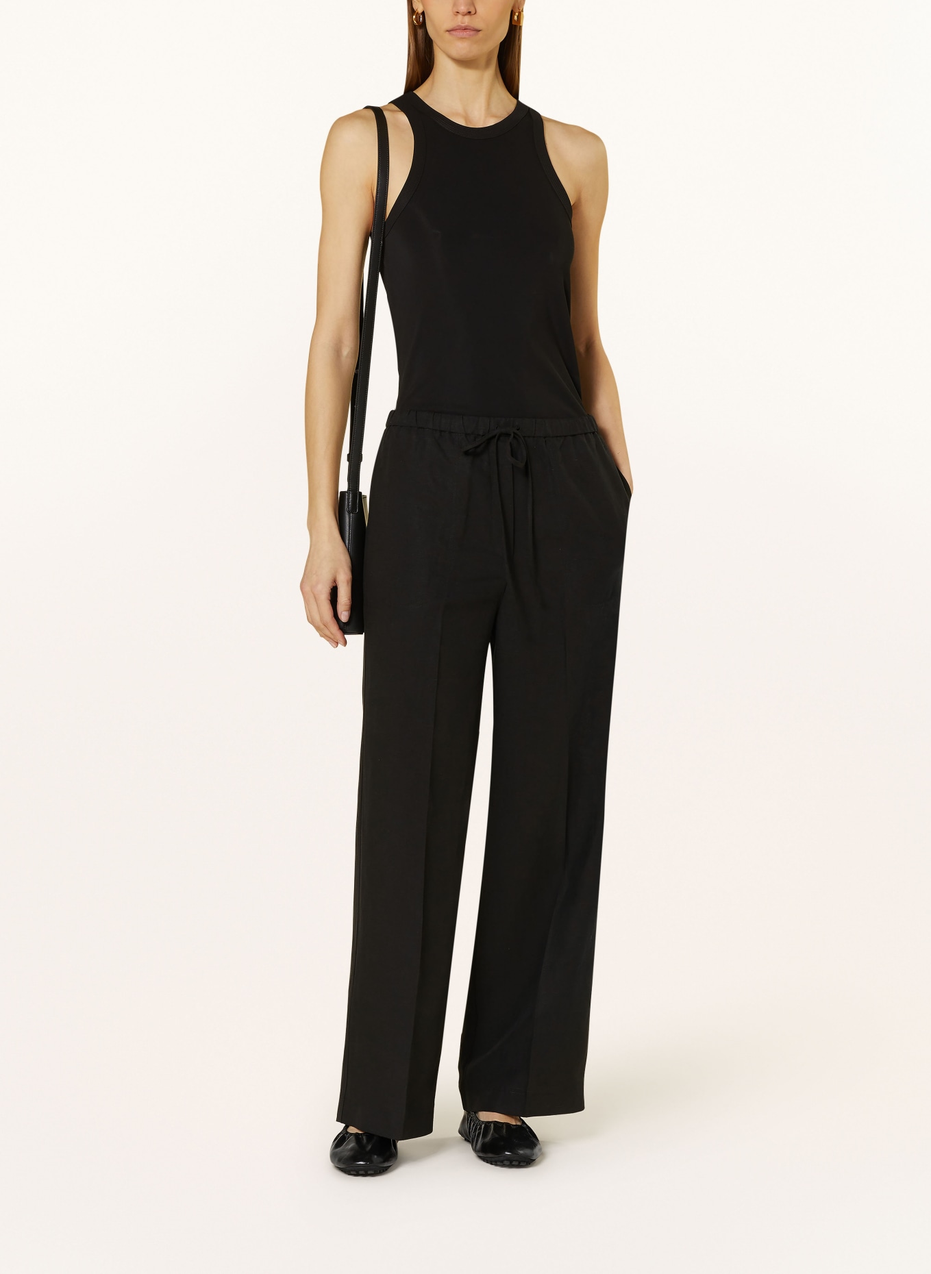 TOTEME Spodnie marlena: CZARNY