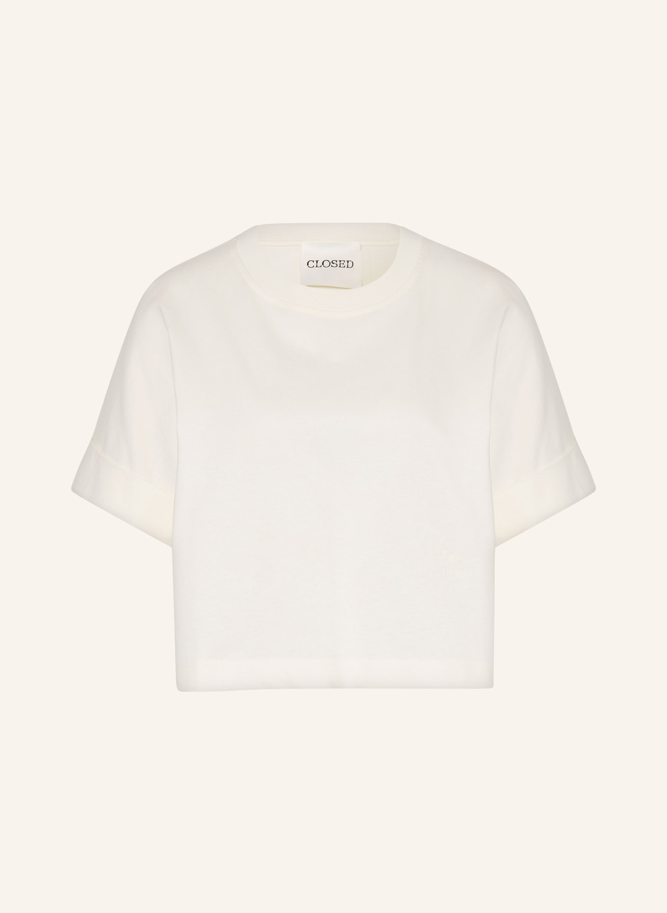CLOSED Cropped-Shirt, Farbe: ECRU (Bild 1)