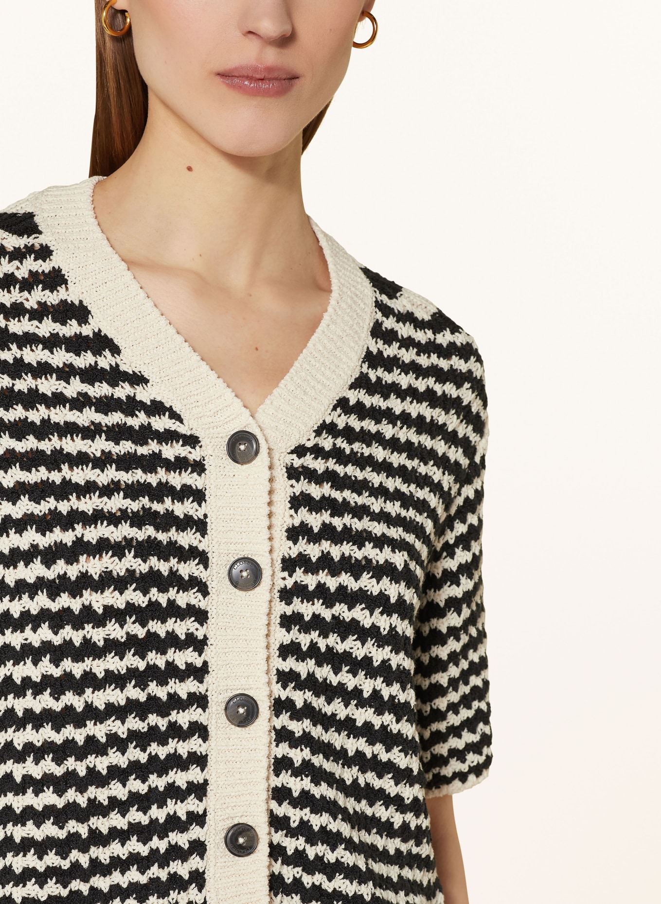 CLOSED Cardigan, Color: BLACK/ ECRU (Image 4)