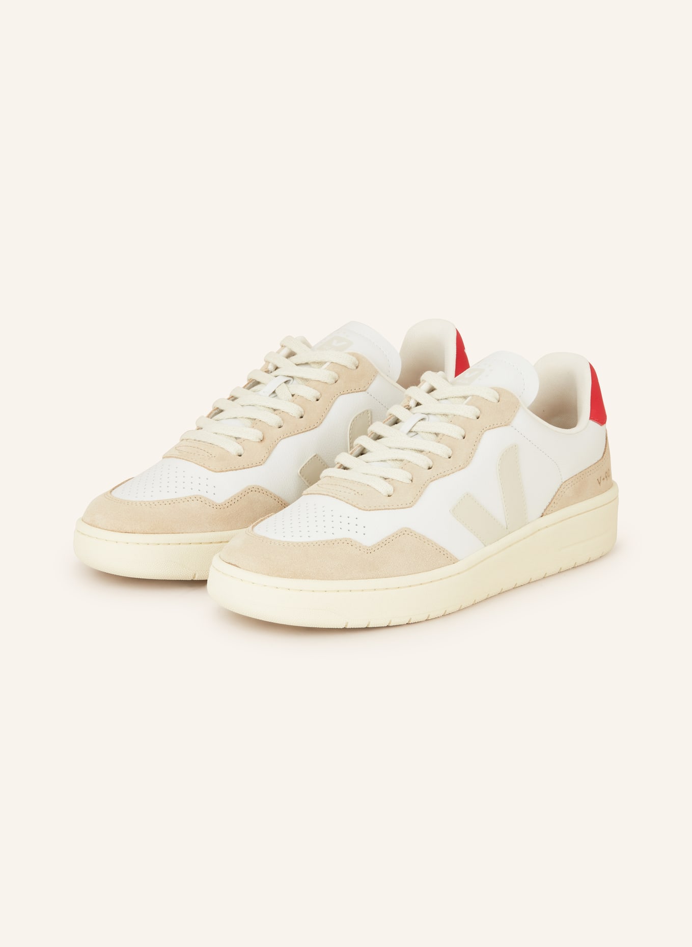 VEJA Sneakers V-90, Color: WHITE/ BEIGE (Image 1)