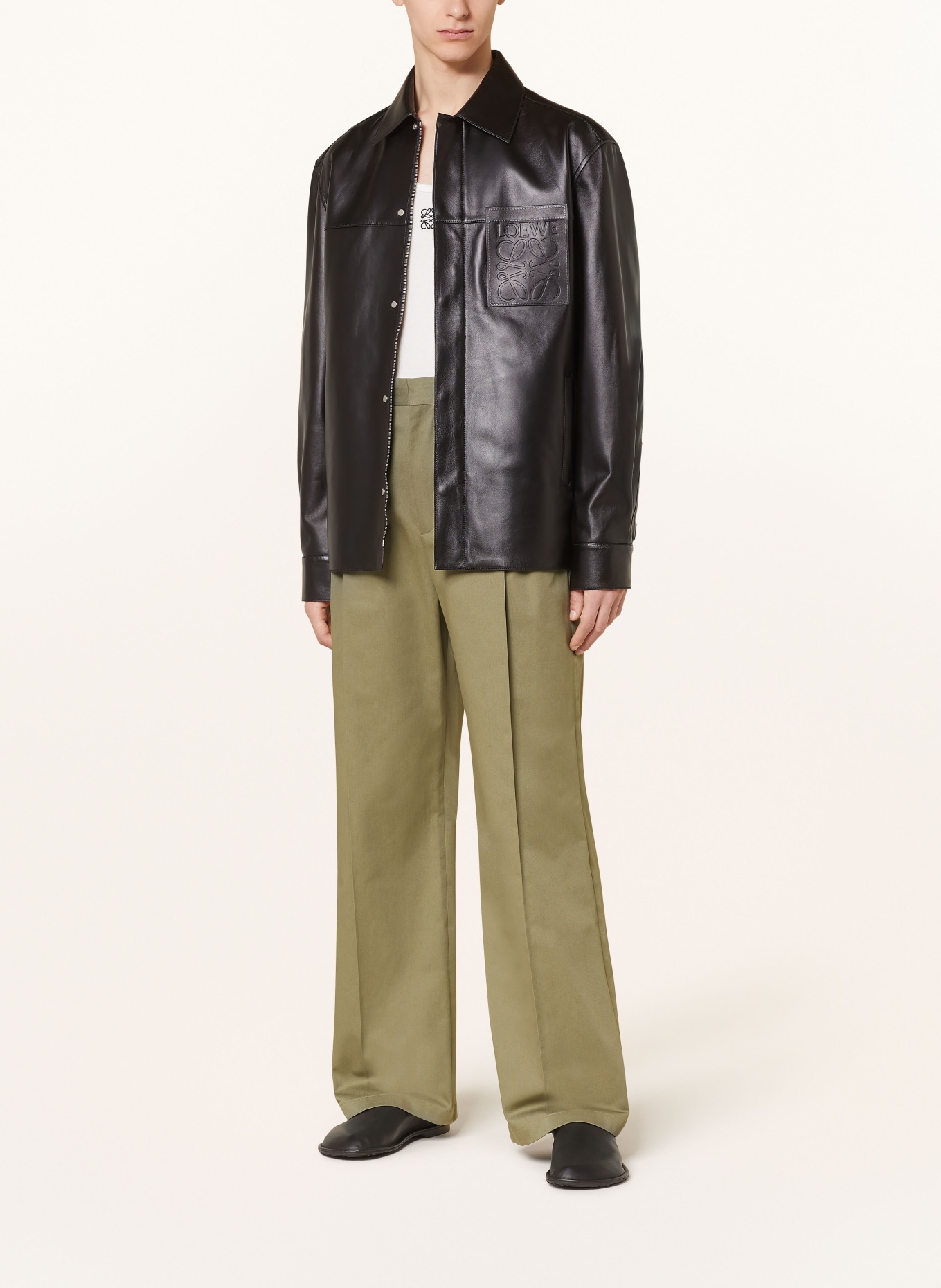 LOEWE Trousers relaxed fit, Color: OLIVE (Image 2)