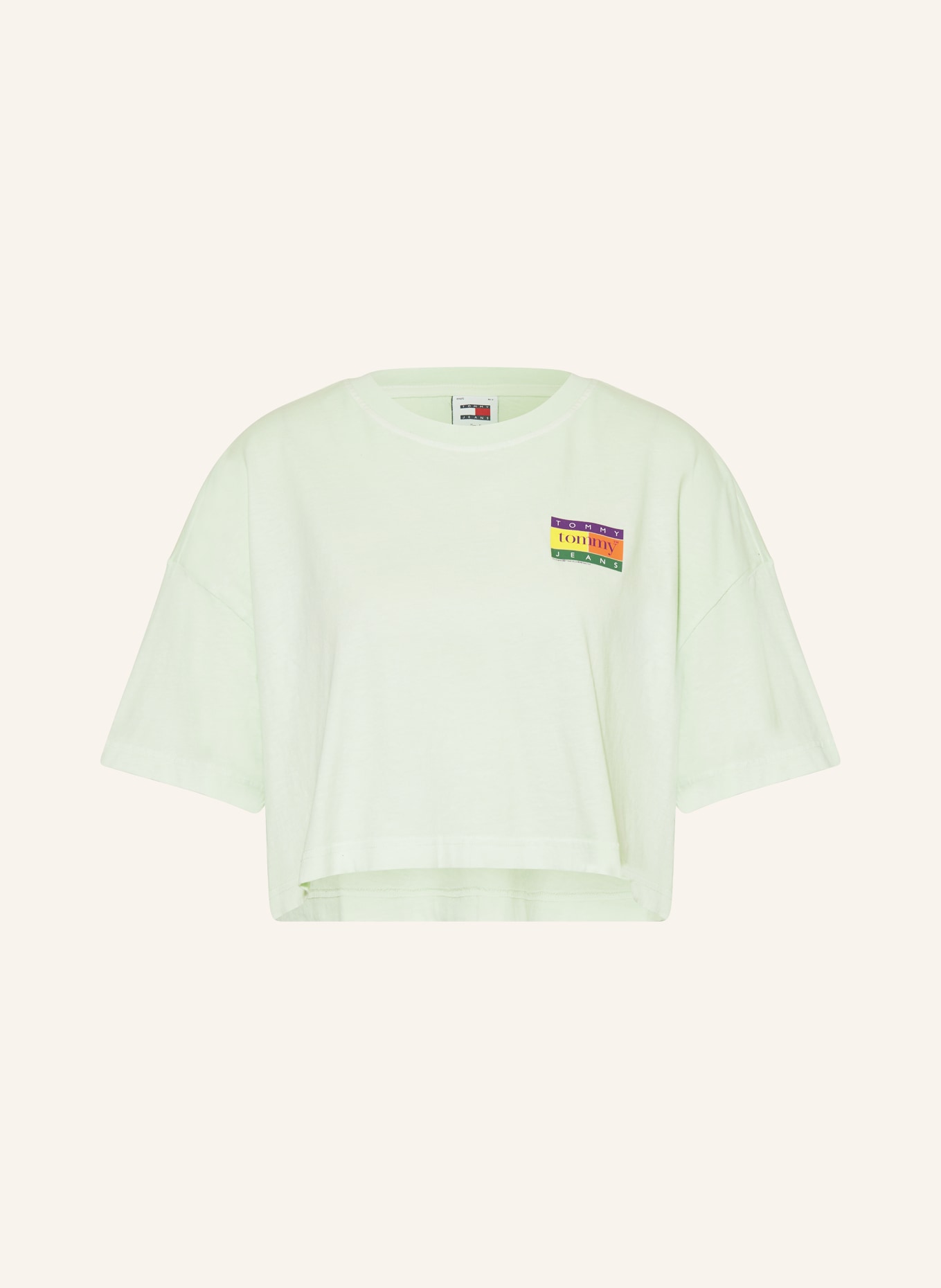 TOMMY JEANS Cropped shirt, Color: LIGHT GREEN (Image 1)