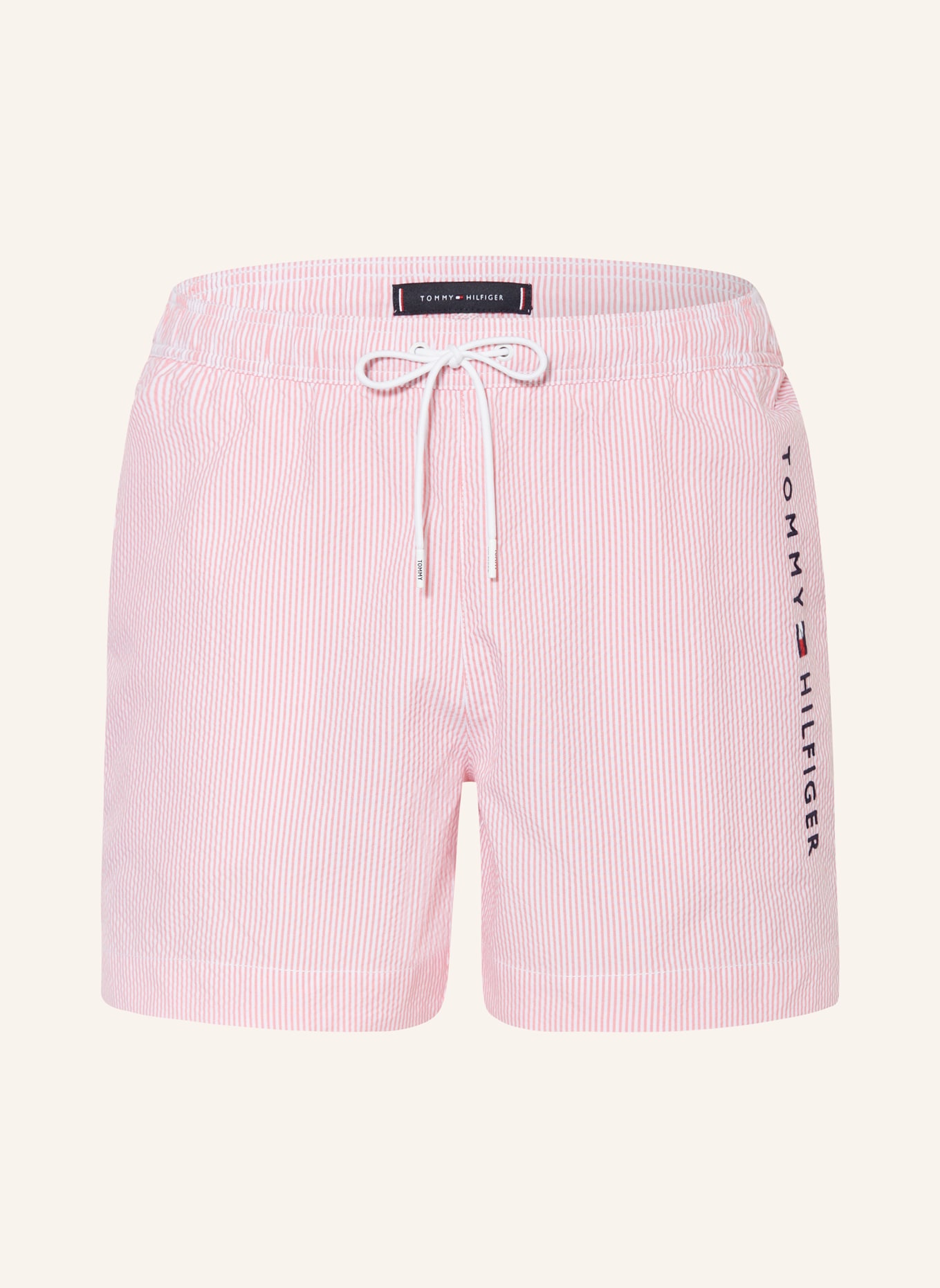 TOMMY HILFIGER Badeshorts, Farbe: WEISS/ ROSA (Bild 1)