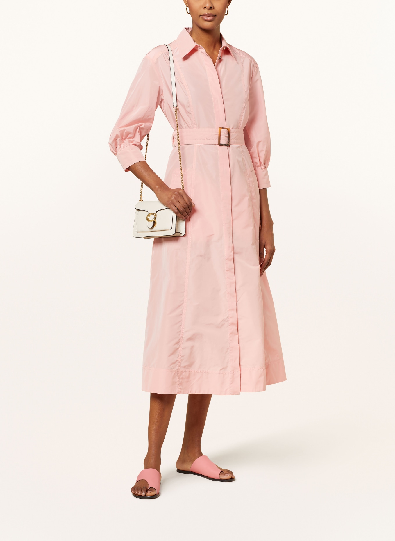 MARELLA Shirt dress with 3/4 sleeves, Color: 002 PEACH (Image 2)