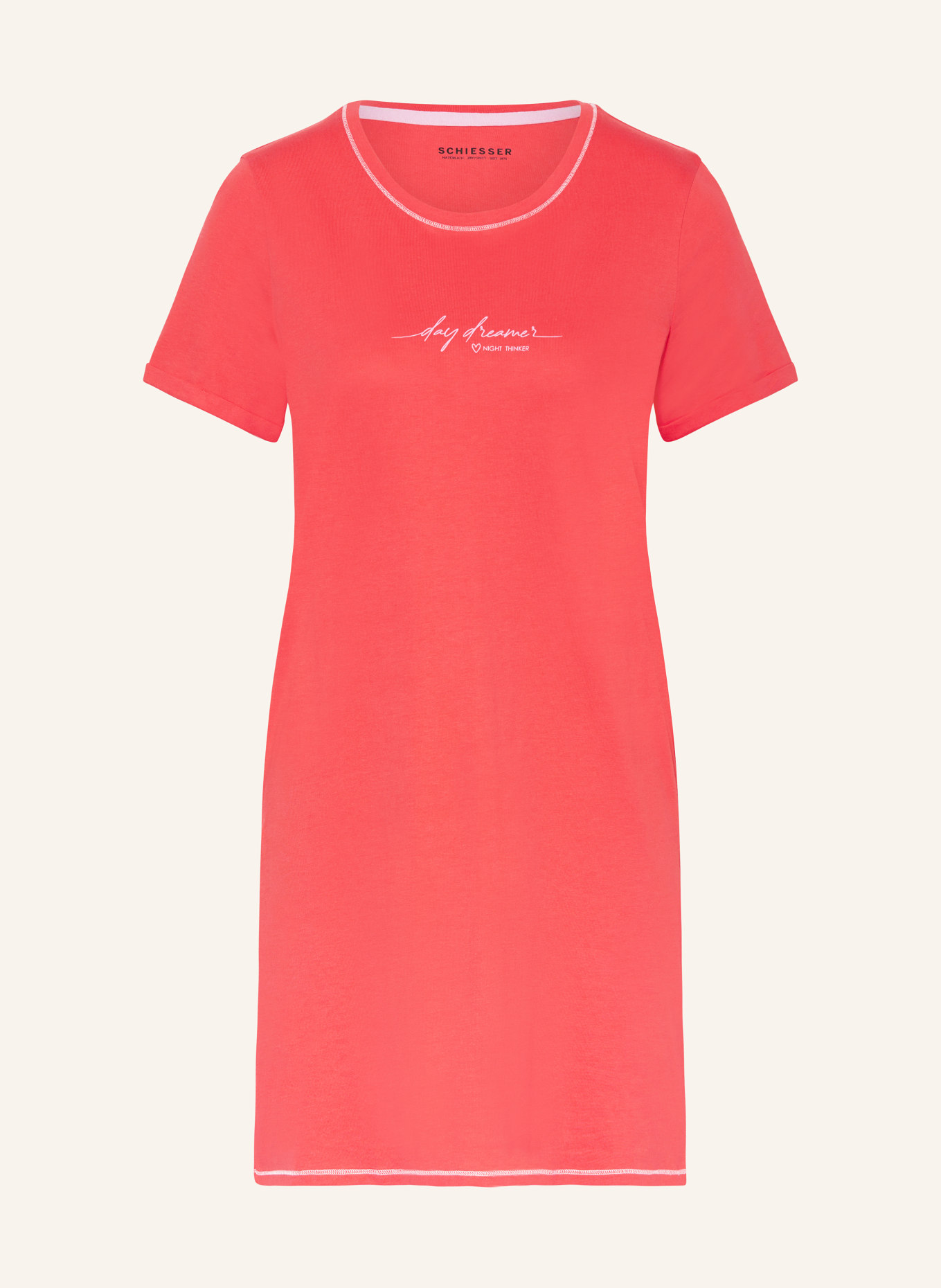 SCHIESSER Nightgown CASUAL ESSENTIALS, Color: RED (Image 1)