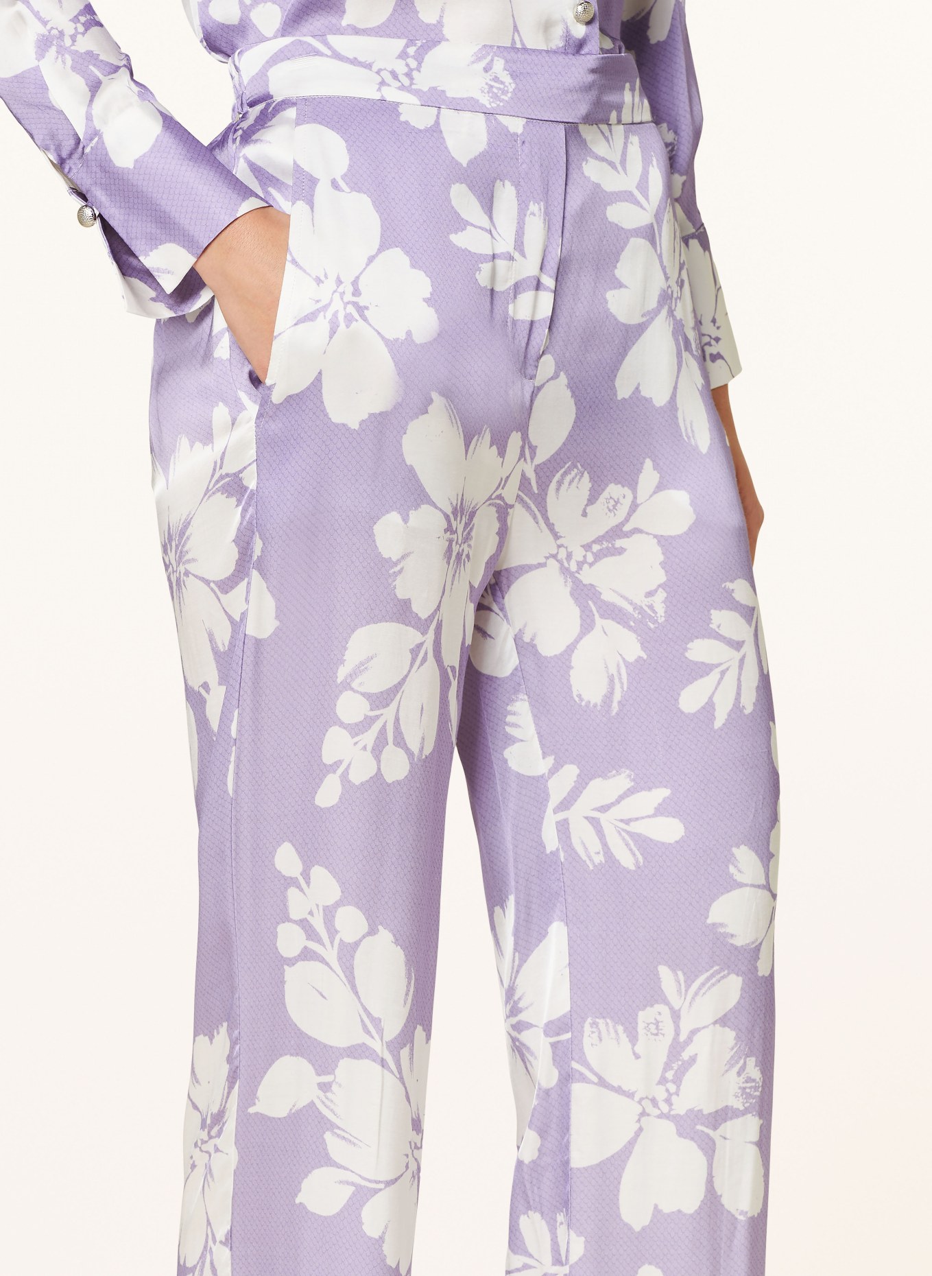 REPLAY Trousers, Color: LIGHT PURPLE/ WHITE (Image 5)