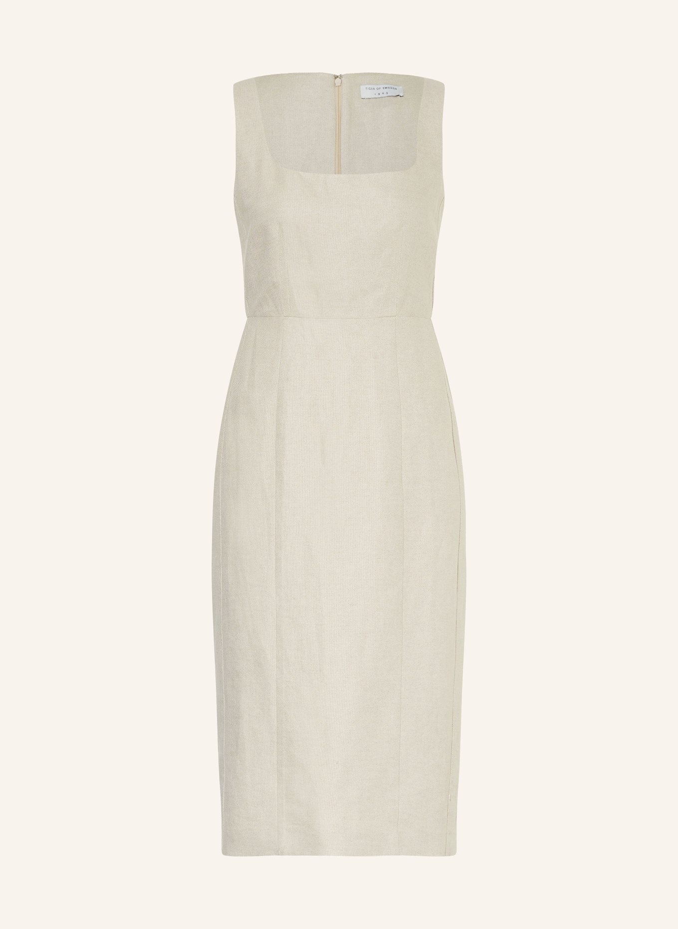 TIGER OF SWEDEN Piqué-dress KLARIS with linen, Color: BEIGE (Image 1)