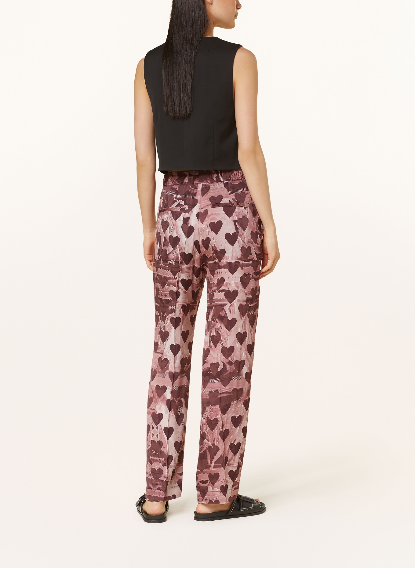 TIGER OF SWEDEN Trousers MEEJA, Color: DARK RED/ FUCHSIA (Image 3)