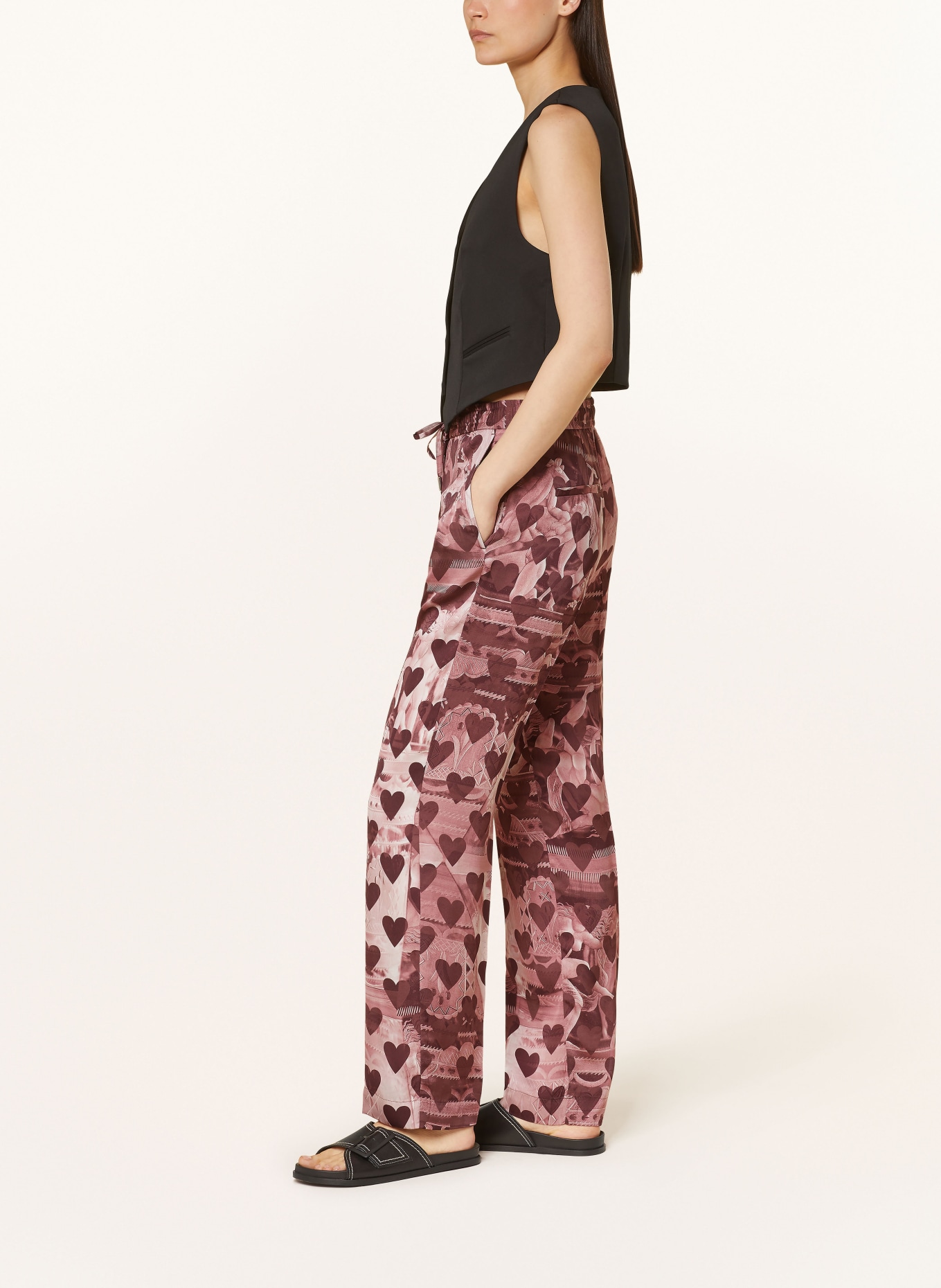 TIGER OF SWEDEN Trousers MEEJA, Color: DARK RED/ FUCHSIA (Image 4)