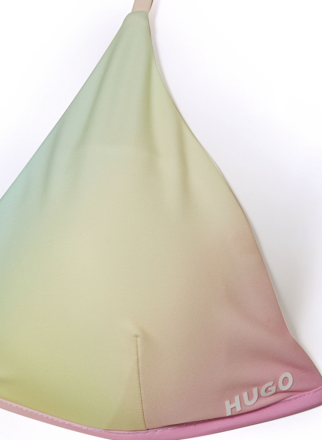 HUGO Góra od bikini trójkątnego RAINBOW, Kolor: ŻÓŁTY/ JASNORÓŻOWY/ JASNOZIELONY (Obrazek 4)