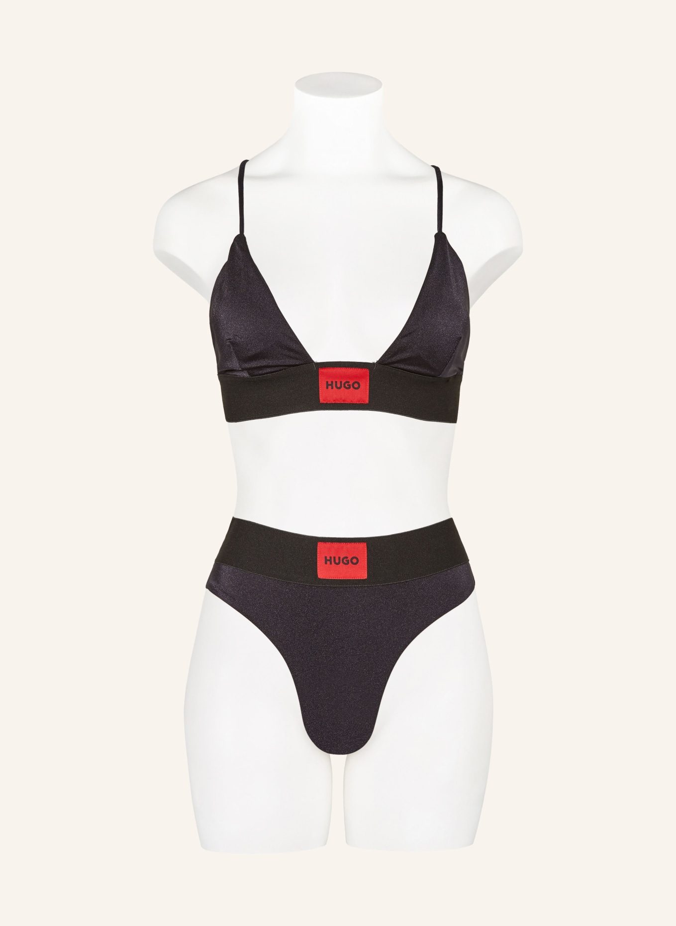 HUGO High-waist bikini bottoms HANA, Color: BLACK (Image 2)