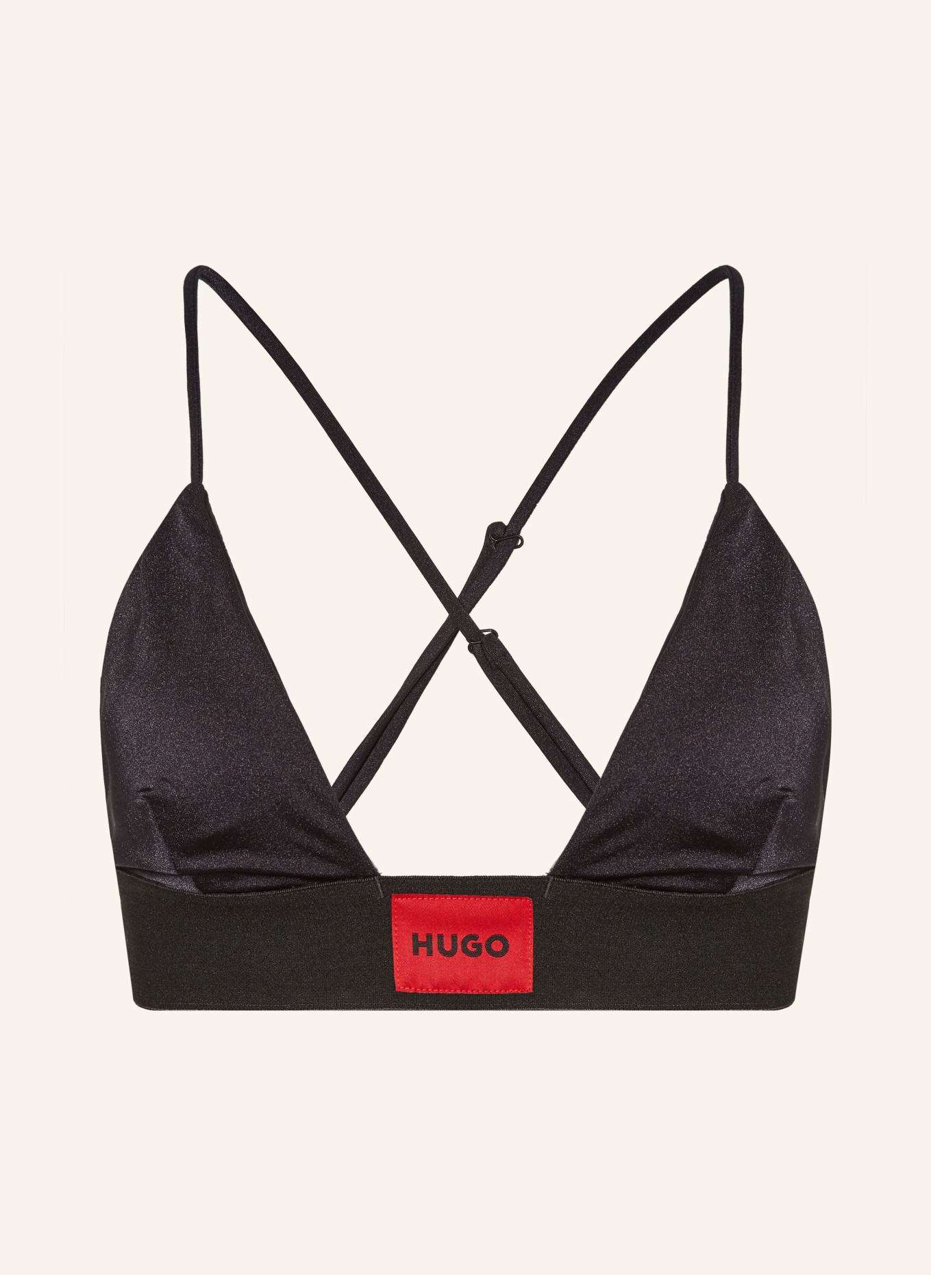 HUGO Bralette bikini top HANA, Color: BLACK (Image 1)