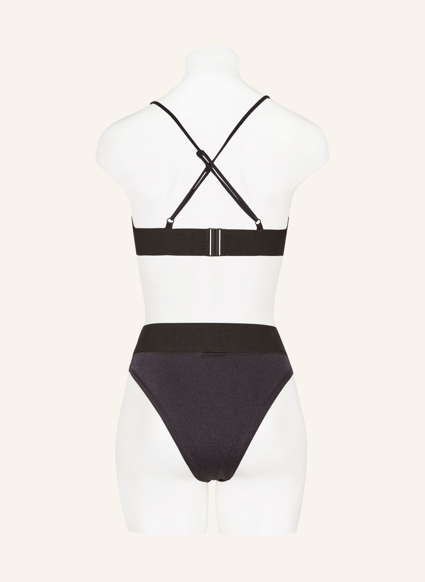 HUGO Bralette bikini top HANA, Color: BLACK (Image 3)