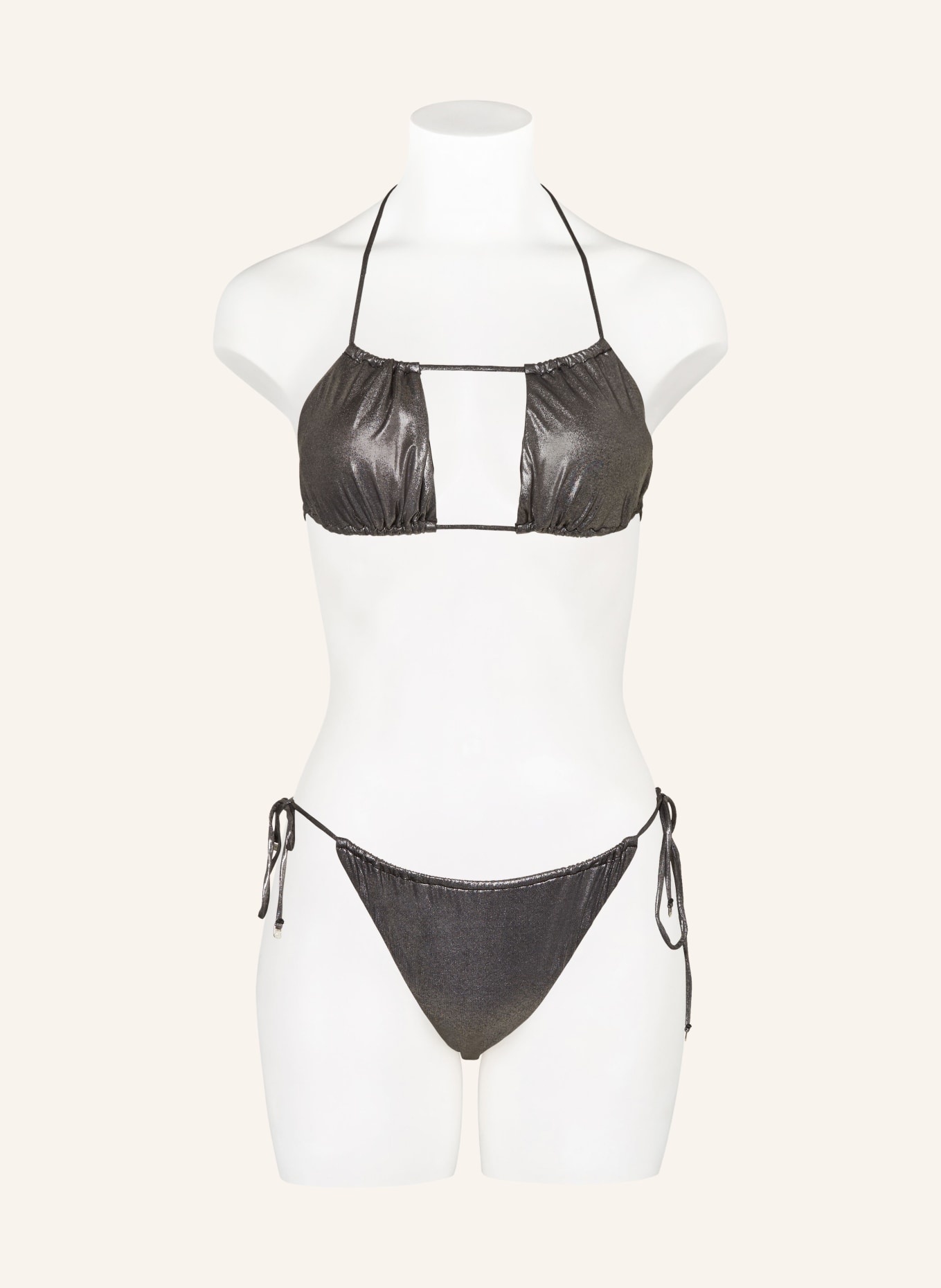 HUGO Triangel-Bikini-Hose HEAVEN, Farbe: SILBER (Bild 2)