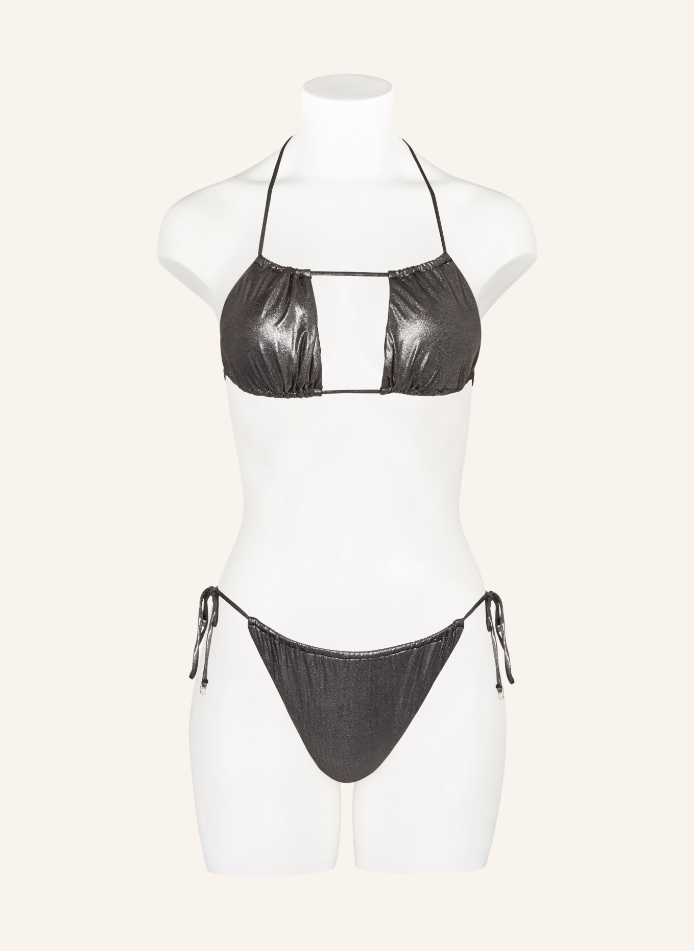 HUGO Bralette bikini top HEAVEN, Color: SILVER (Image 2)