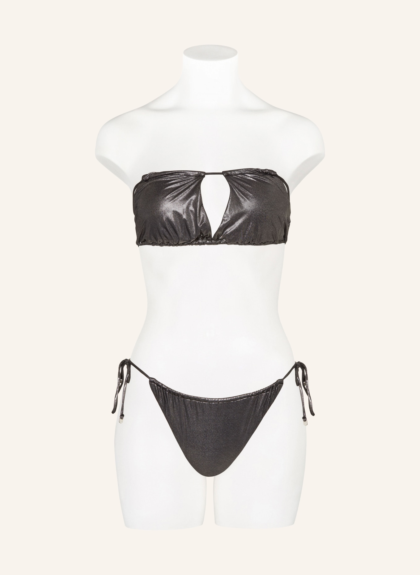 HUGO Bralette-Bikini-Top HEAVEN, Farbe: SILBER (Bild 4)