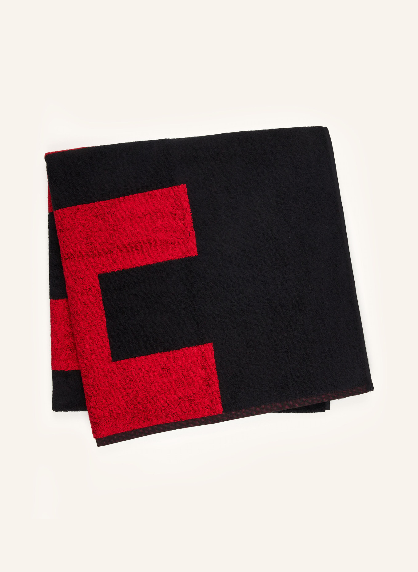 HUGO Beach towel, Color: BLACK/ RED (Image 2)