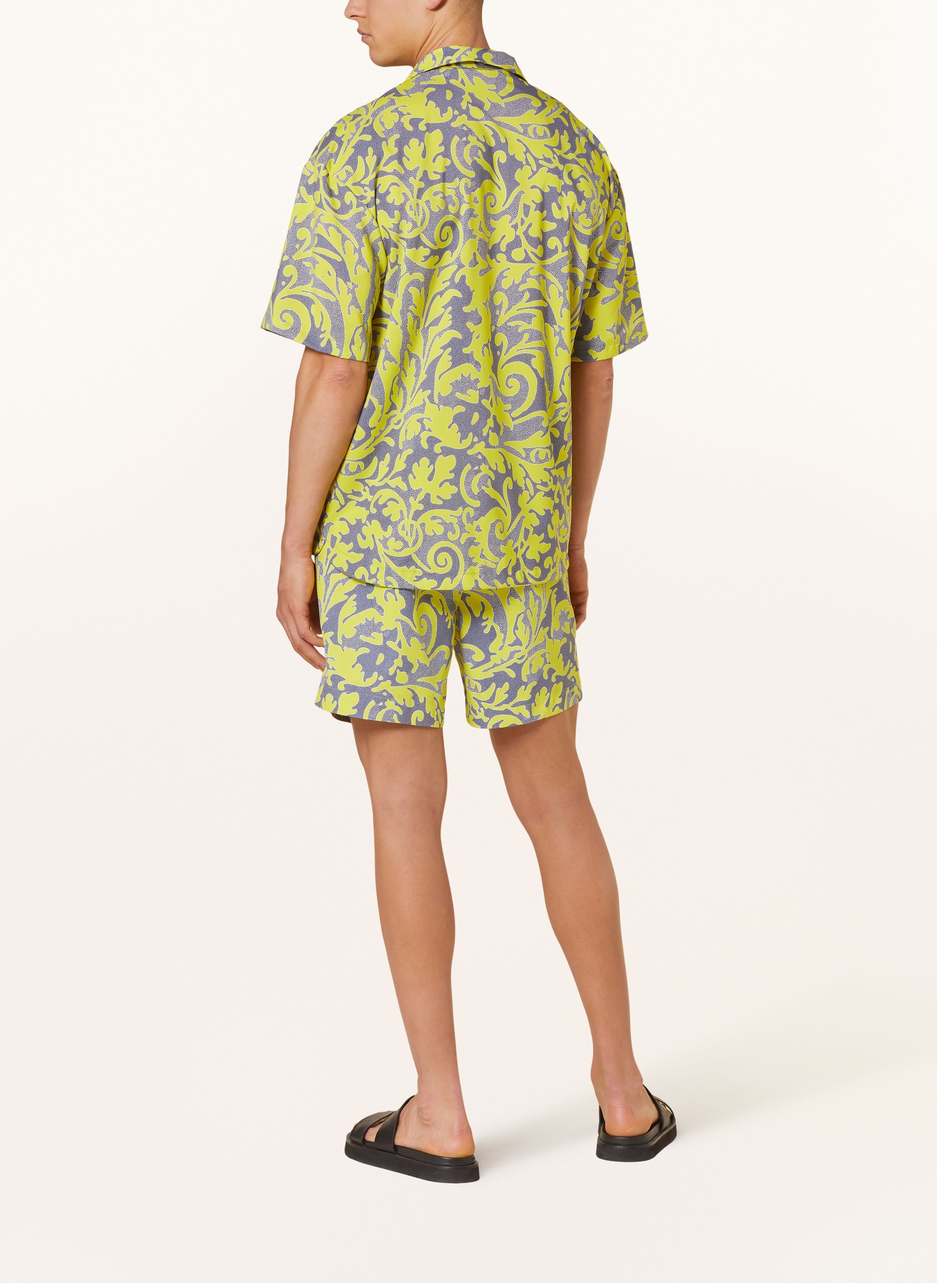 HUGO Resort shirt DAYALA, Color: YELLOW/ GRAY/ WHITE (Image 3)