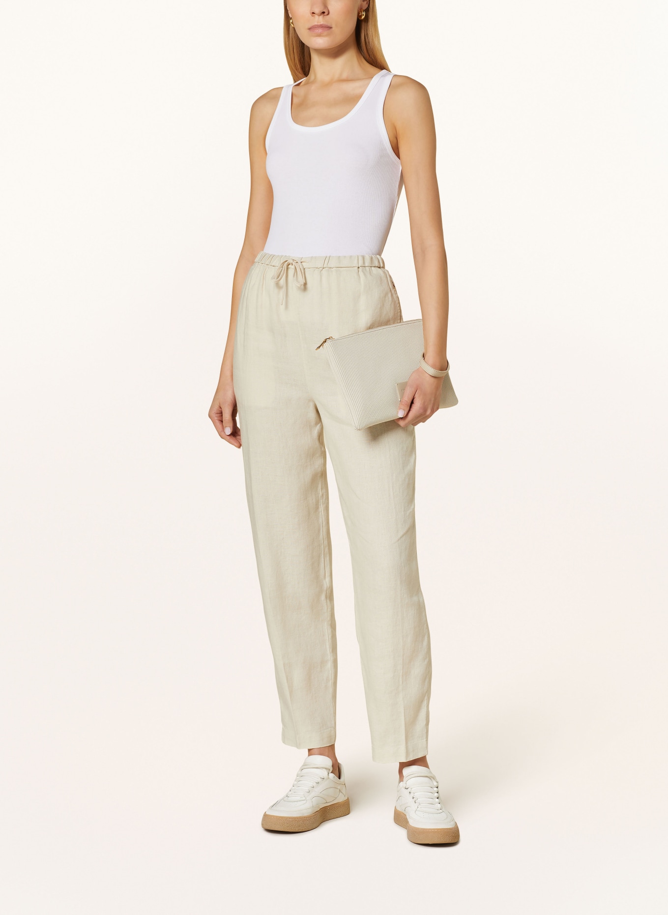 TOMMY HILFIGER Linen trousers, Color: AEJ Light Beige (Image 2)