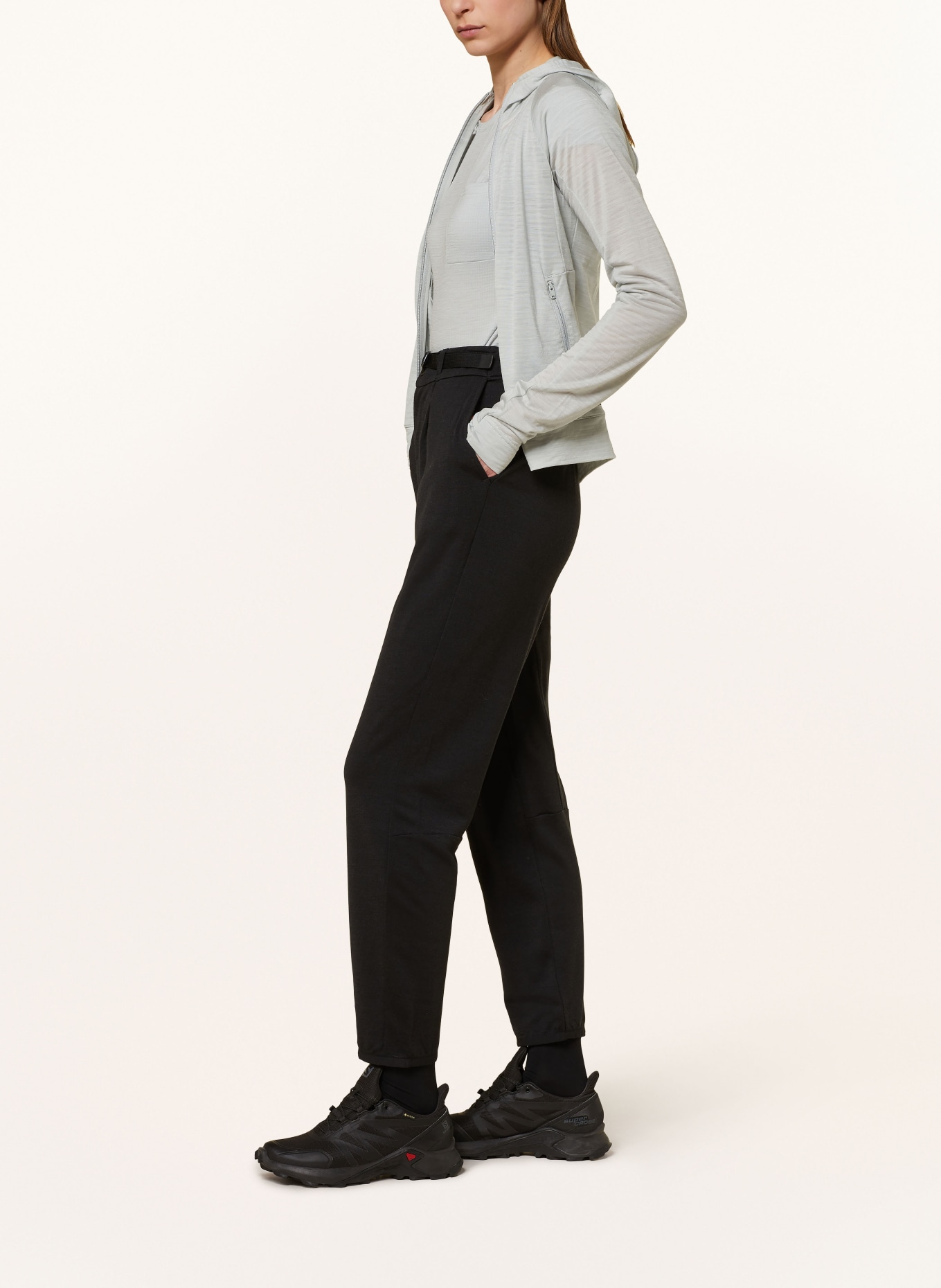icebreaker Trousers with merino wool, Color: BLACK (Image 4)