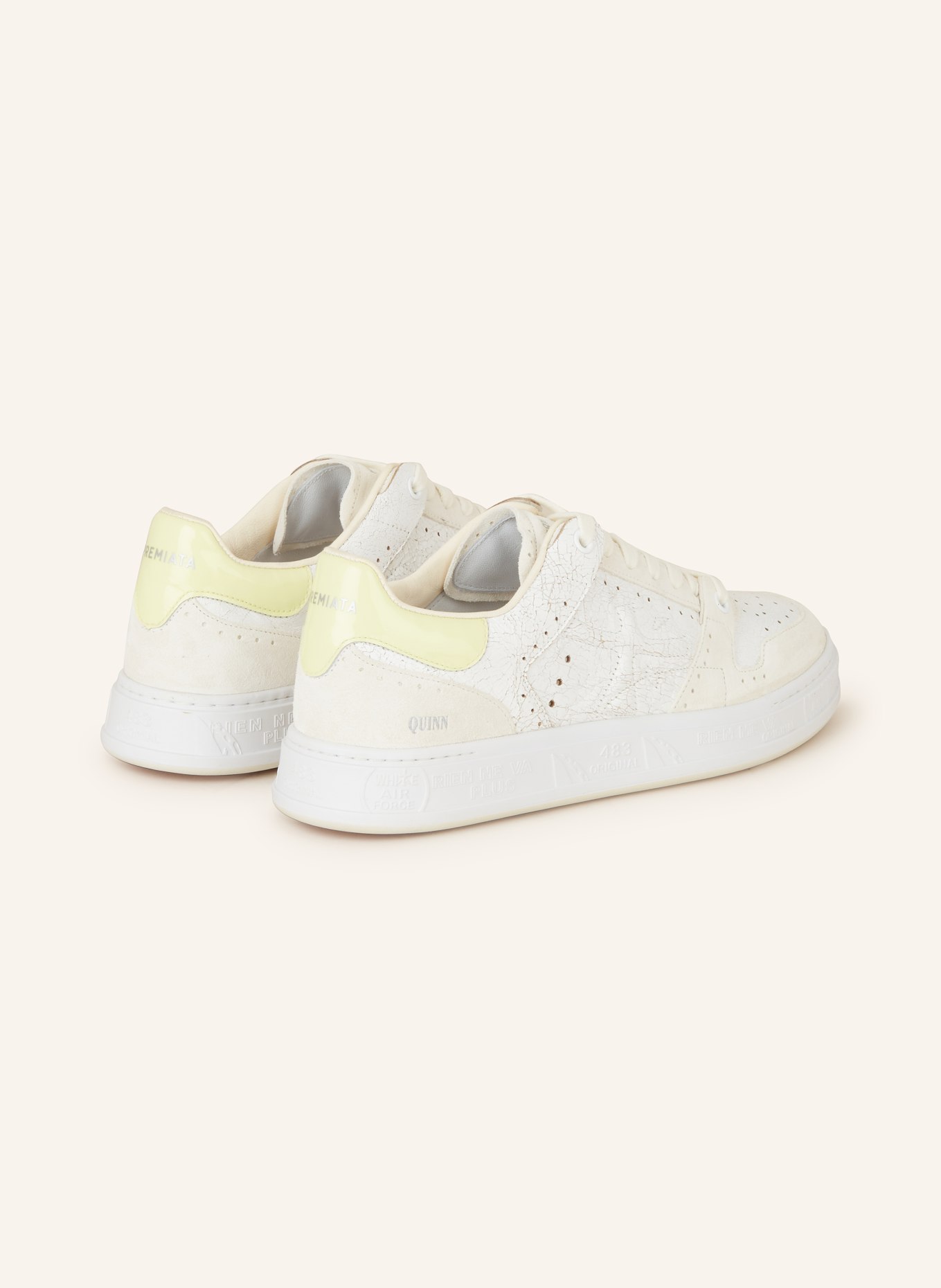 PREMIATA Sneakers QUINN-D, Color: WHITE/ LIGHT YELLOW (Image 2)