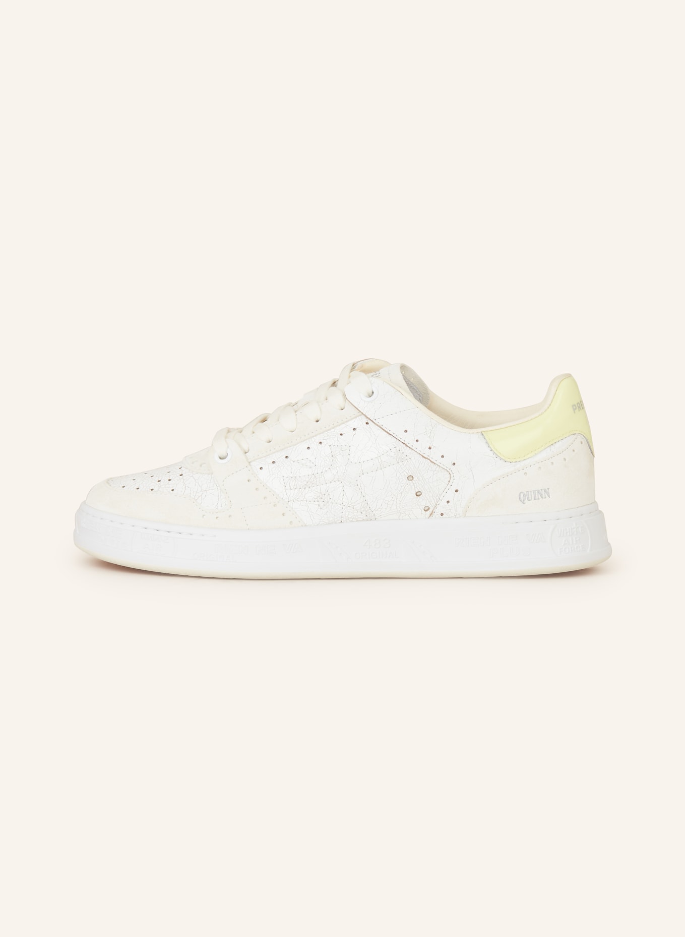 PREMIATA Sneakers QUINN-D, Color: WHITE/ LIGHT YELLOW (Image 4)