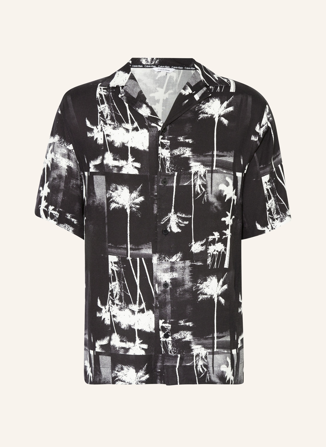 Calvin Klein Resorthemd, Farbe: SCHWARZ/ WEISS/ GRAU (Bild 1)