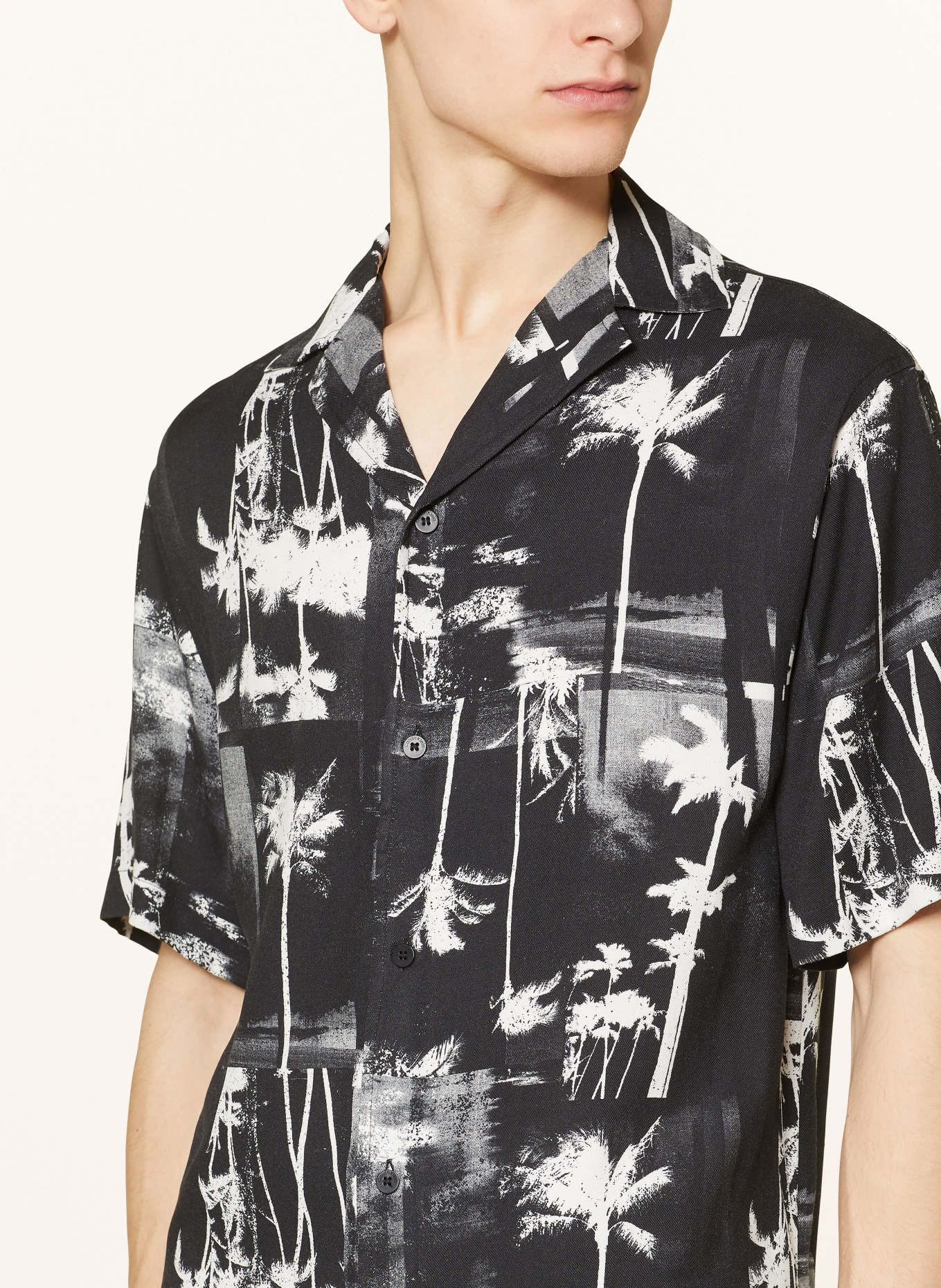 Calvin Klein Resorthemd, Farbe: SCHWARZ/ WEISS/ GRAU (Bild 4)