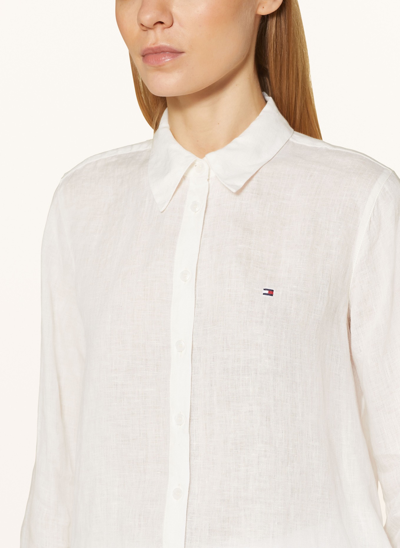 TOMMY HILFIGER Shirt blouse made of linen, Color: ECRU (Image 4)