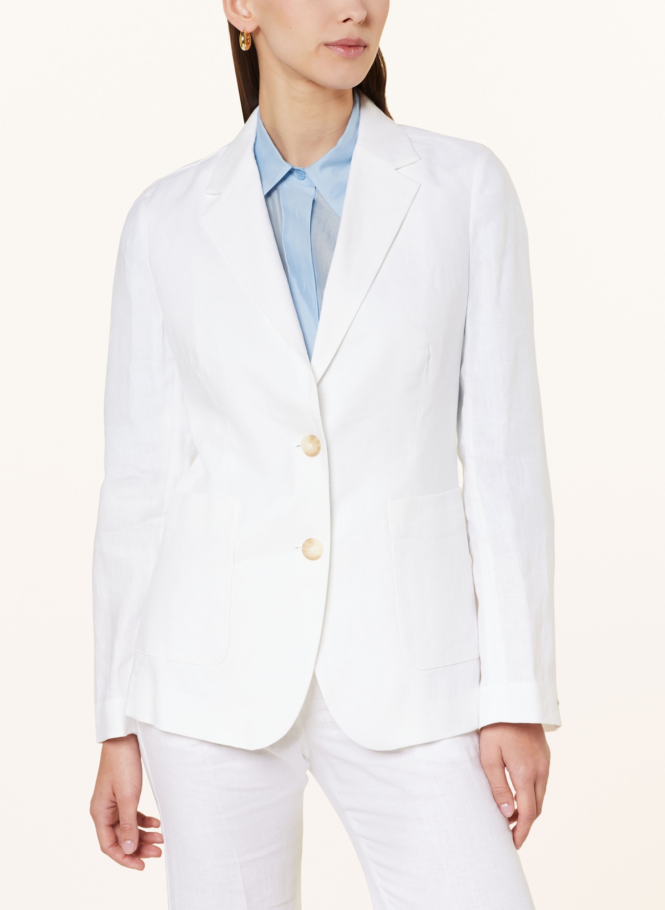 TOMMY HILFIGER Linen blazer, Color: WHITE (Image 4)