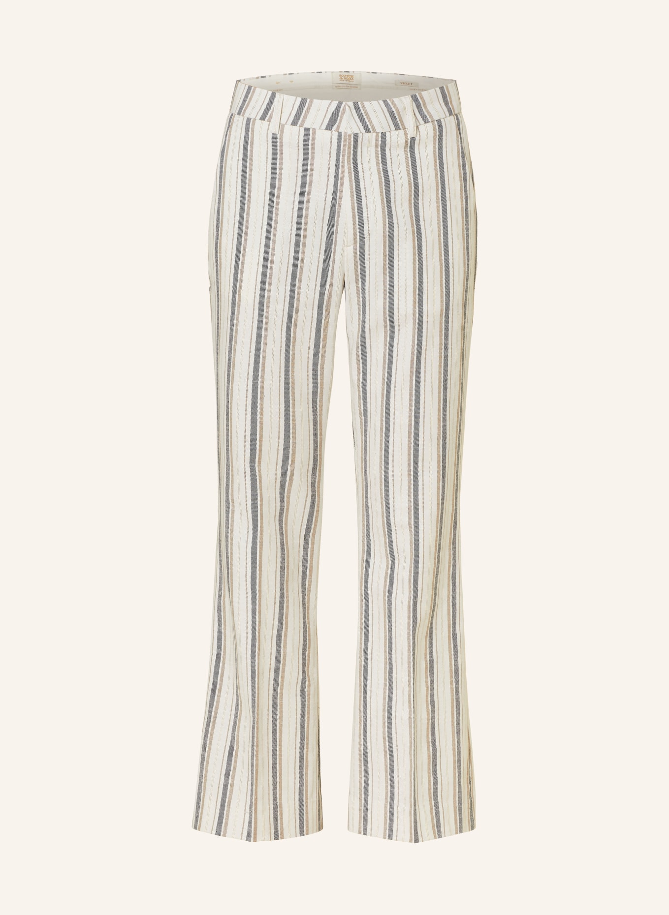SCOTCH & SODA Trousers with glitter thread, Color: ECRU/ BEIGE/ BLACK (Image 1)