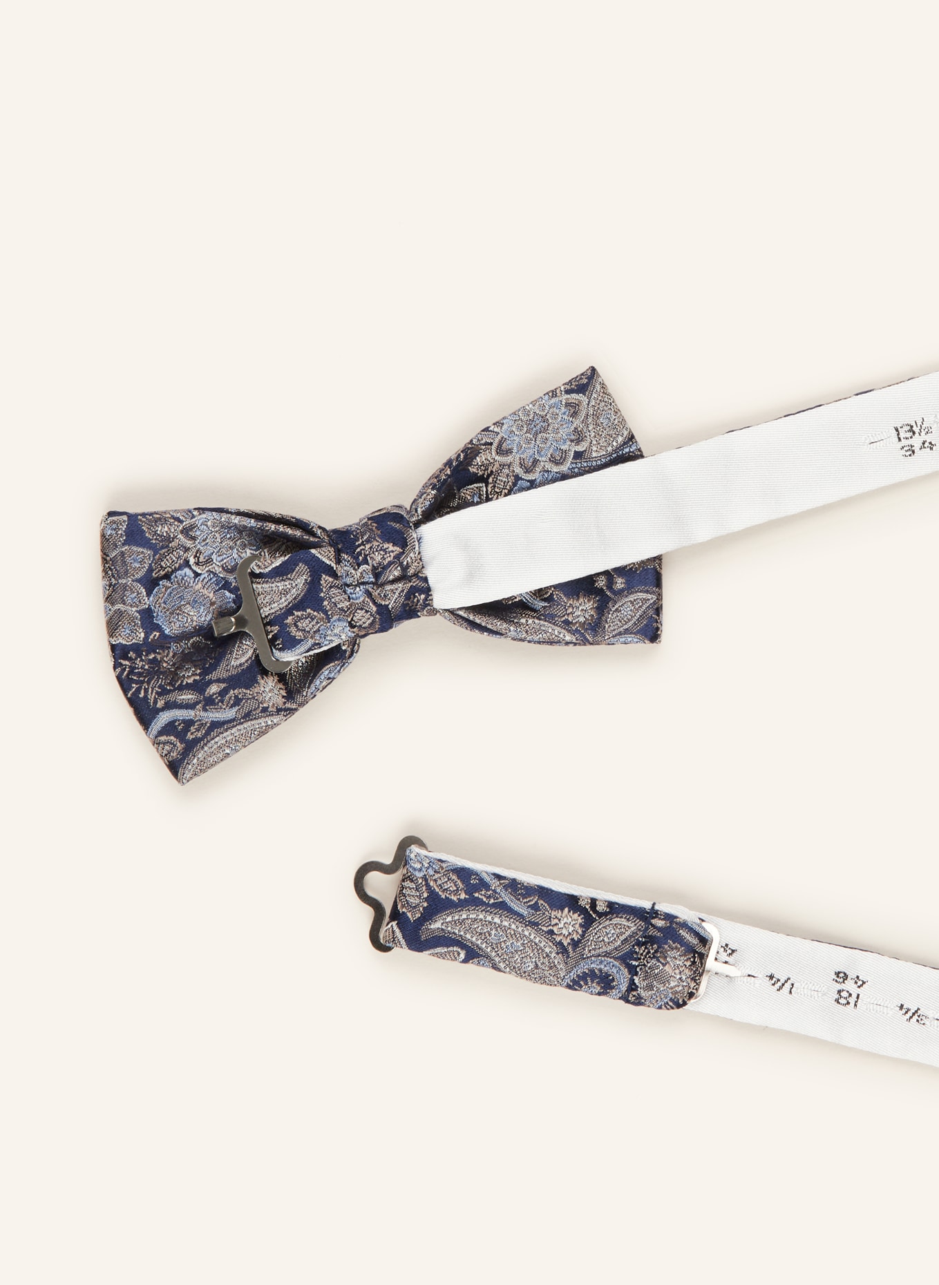 PAUL Set: Bow tie and pocket square, Color: GRAY/ BLUE (Image 3)