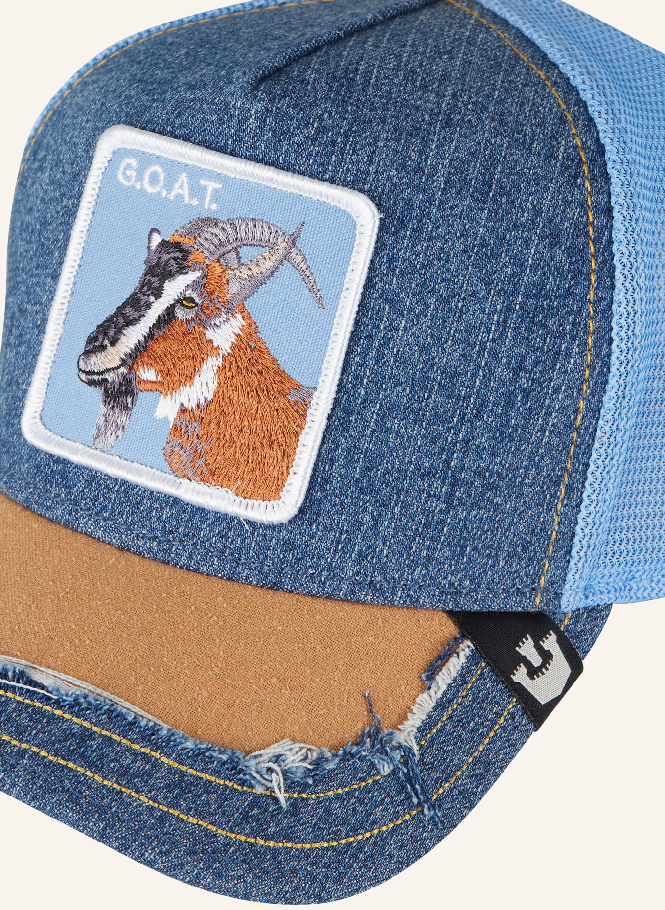 GOORIN BROS. Cap SILKY GOAT, Color: BLUE/ LIGHT BLUE/ DARK ORANGE (Image 4)