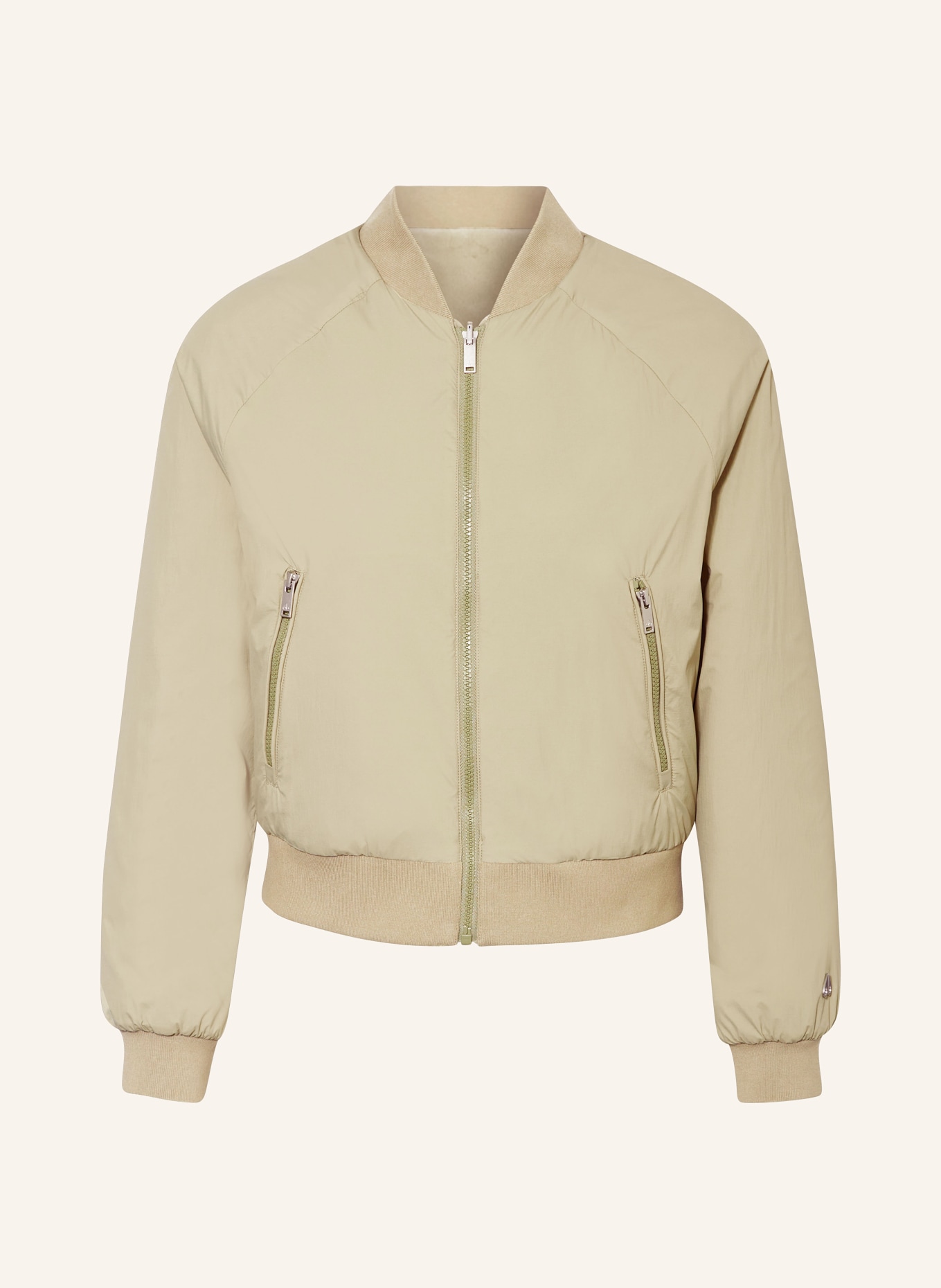 MOOSE KNUCKLES Bomber jacket BELMINA reversible, Color: LIGHT GREEN (Image 1)