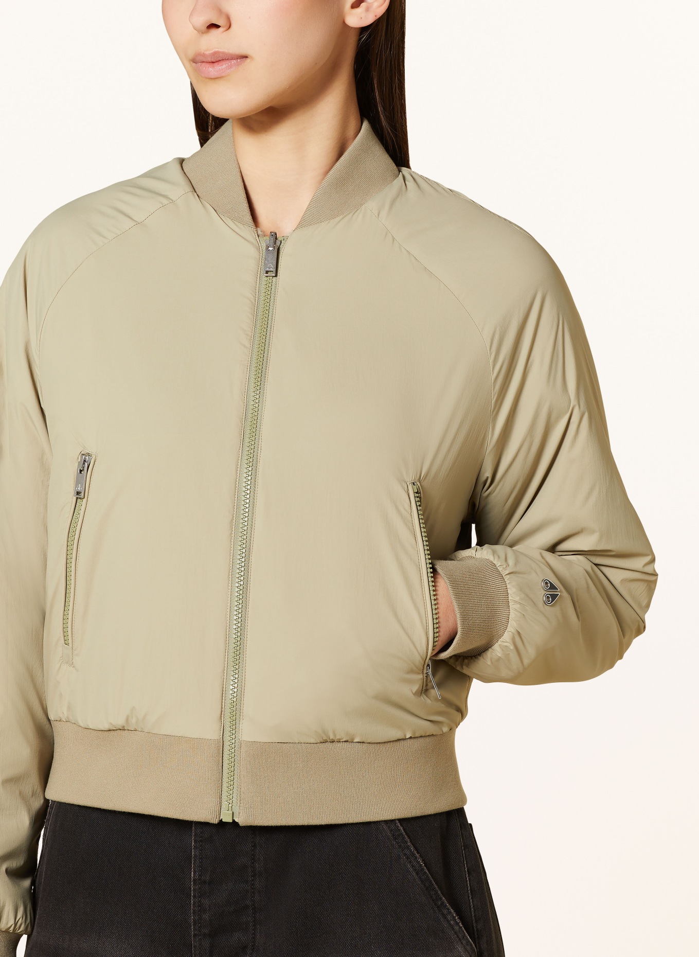 MOOSE KNUCKLES Bomber jacket BELMINA reversible, Color: LIGHT GREEN (Image 5)