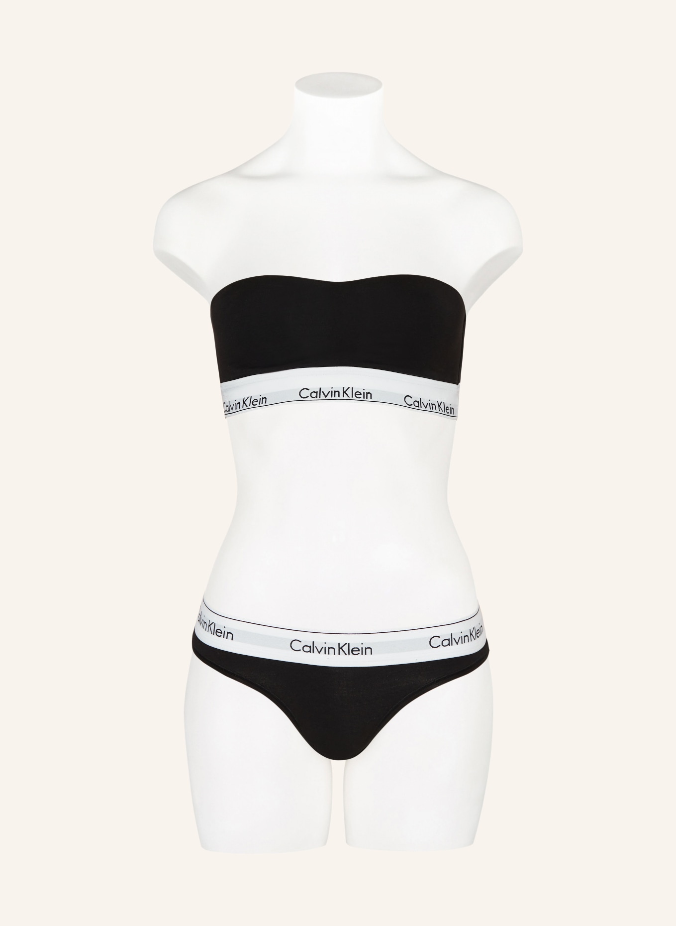 Calvin Klein Bandeau bra MODERN COTTON, Color: BLACK/ WHITE (Image 4)