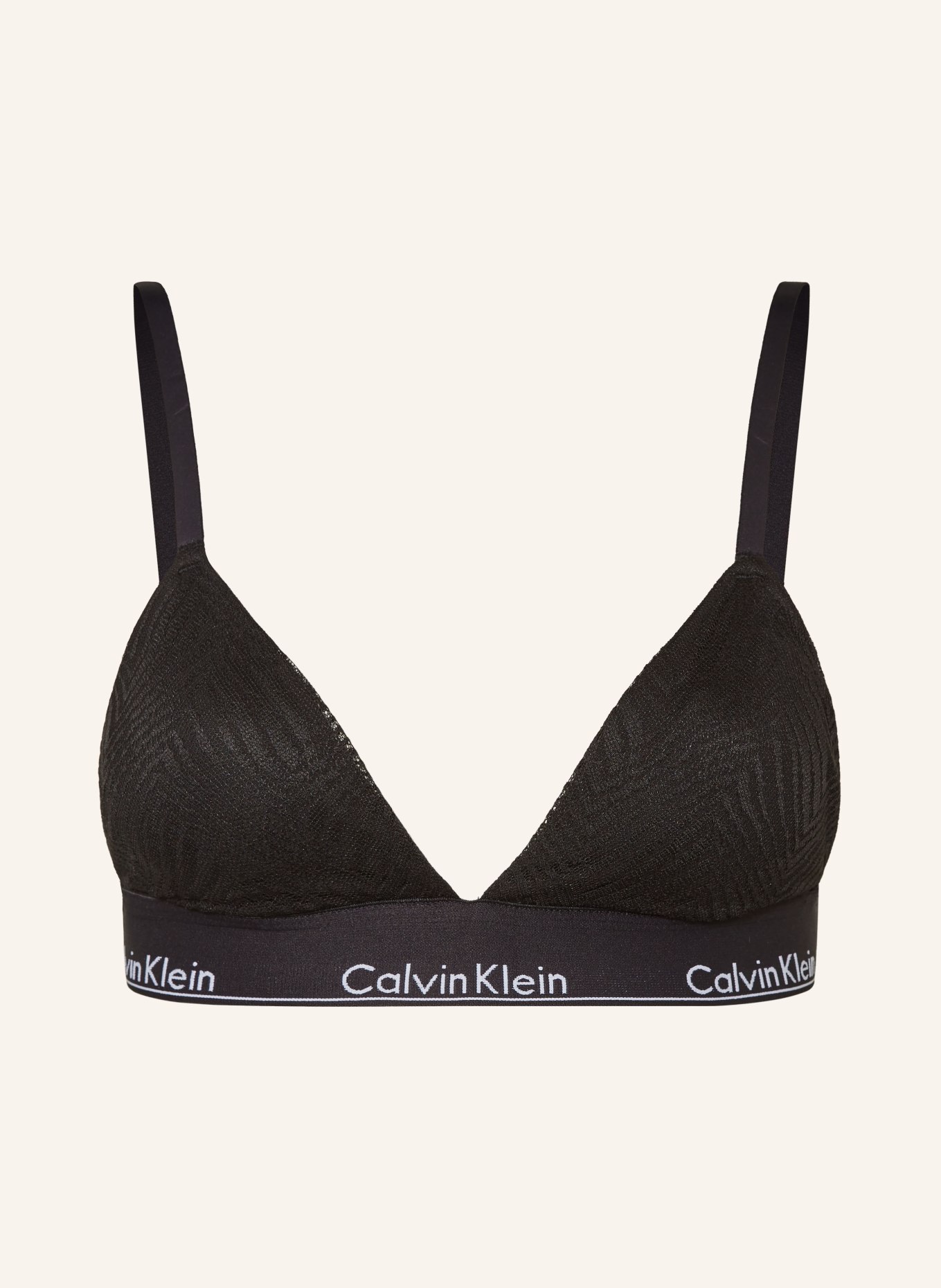 Calvin Klein Triangel-BH MODERN LACE in schwarz/ weiss