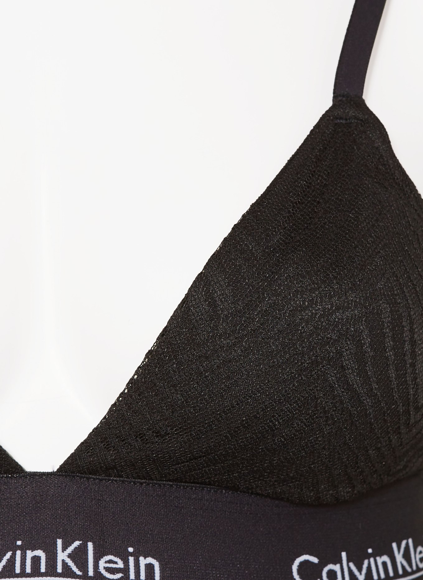 Calvin Klein Triangel-BH MODERN LACE, Farbe: SCHWARZ/ WEISS (Bild 4)