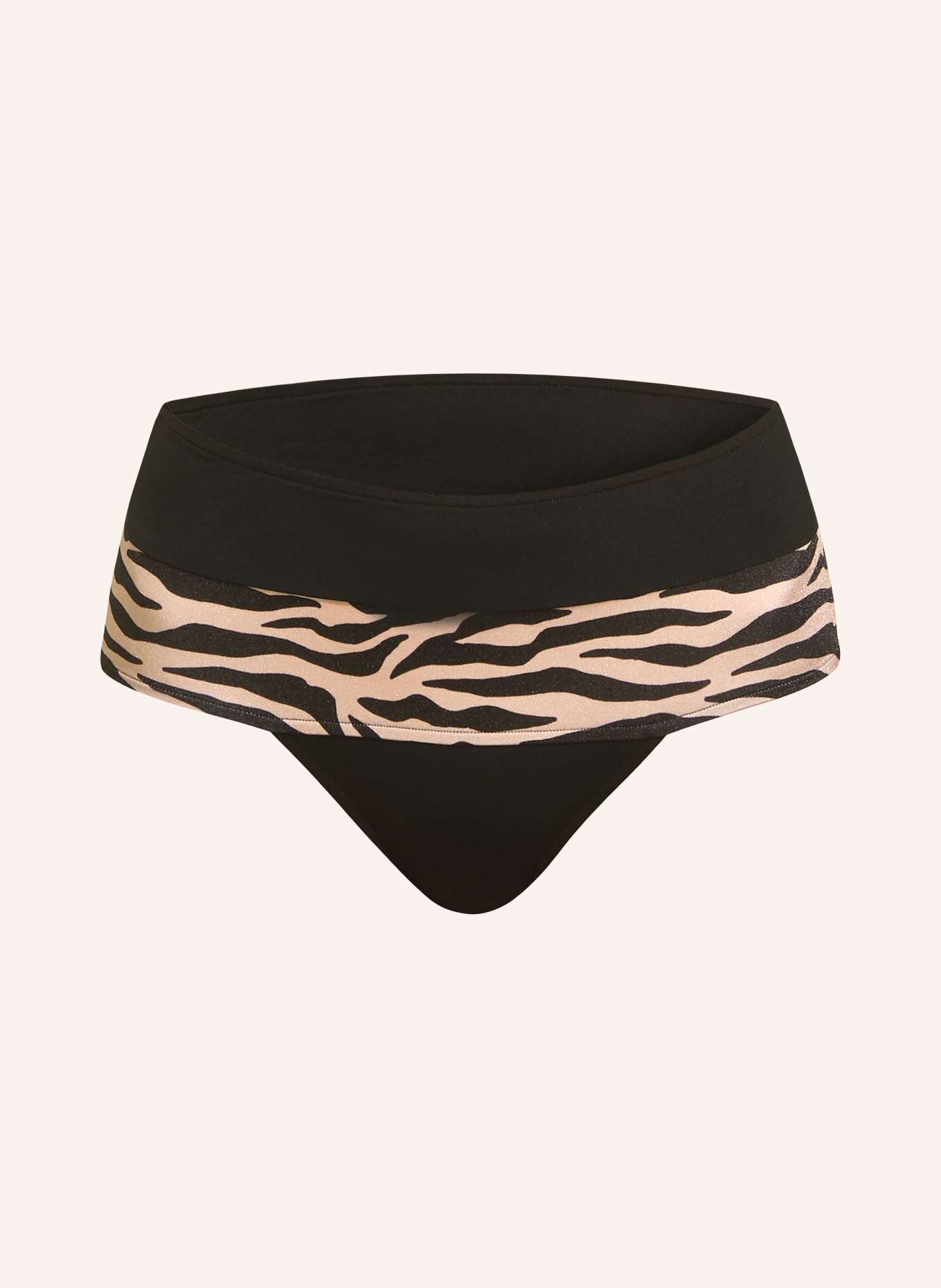 ANDRES SARDA High-waist bikini bottoms FRANCES, Color: BLACK/ NUDE (Image 1)