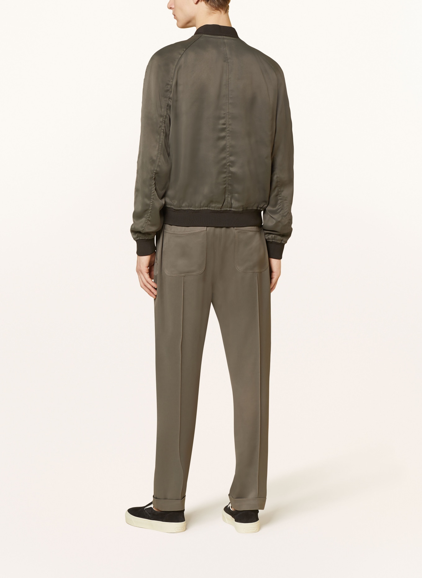TOM FORD Spodnie w stylu dresowym slim fit, Kolor: KHAKI (Obrazek 3)