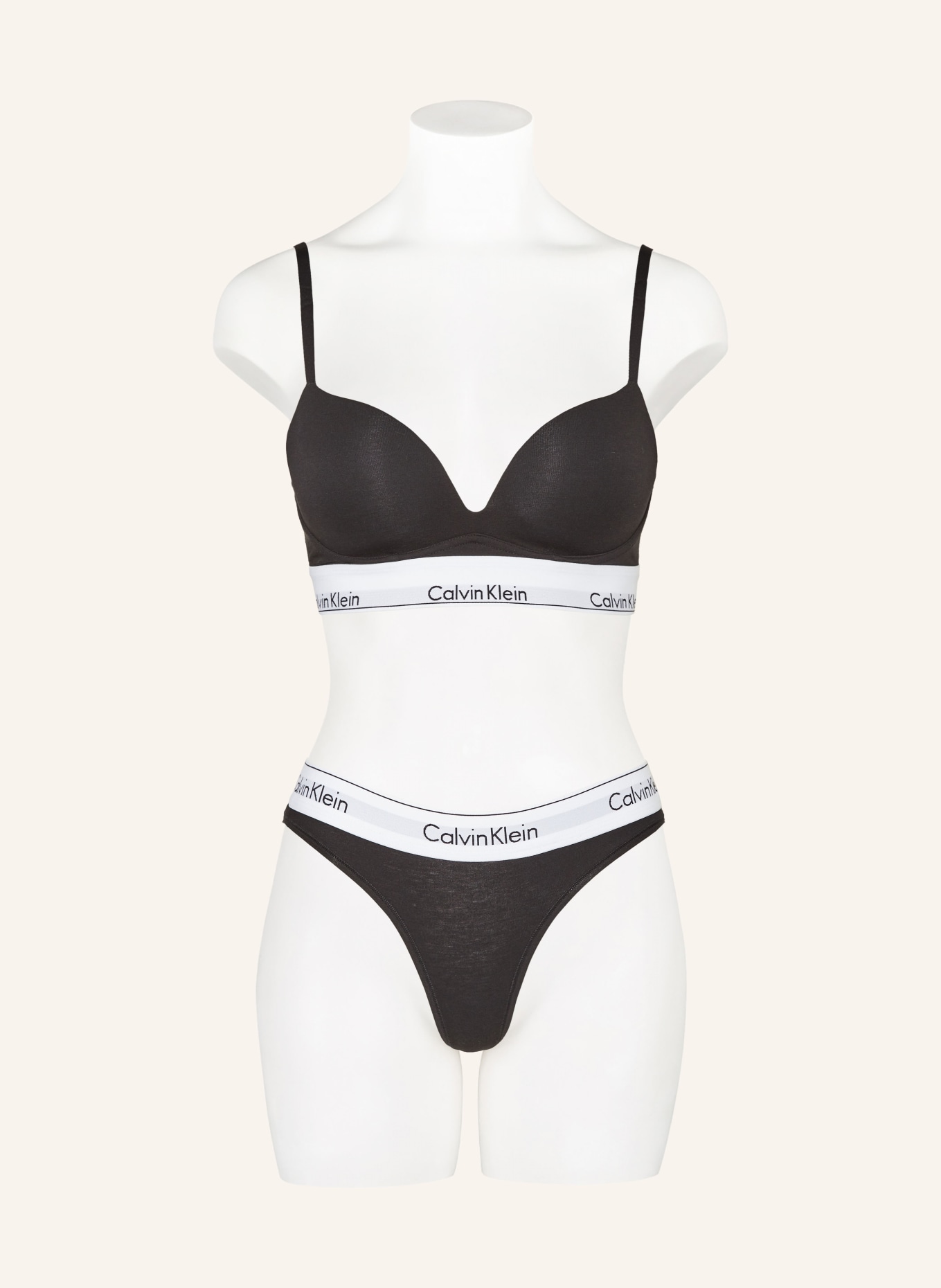 Calvin Klein Push-up podprsenka MODERN COTTON, Barva: ČERNÁ (Obrázek 2)