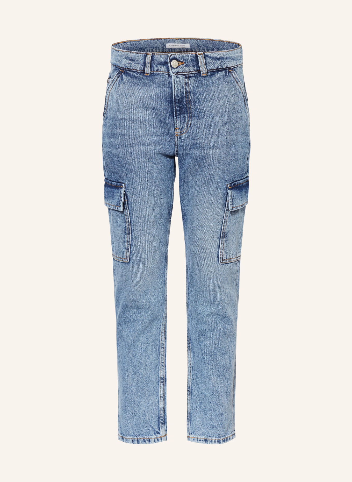 Calvin Klein Jeansy bojówki, Kolor: 1A4 Iconic Mid Blue (Obrazek 1)