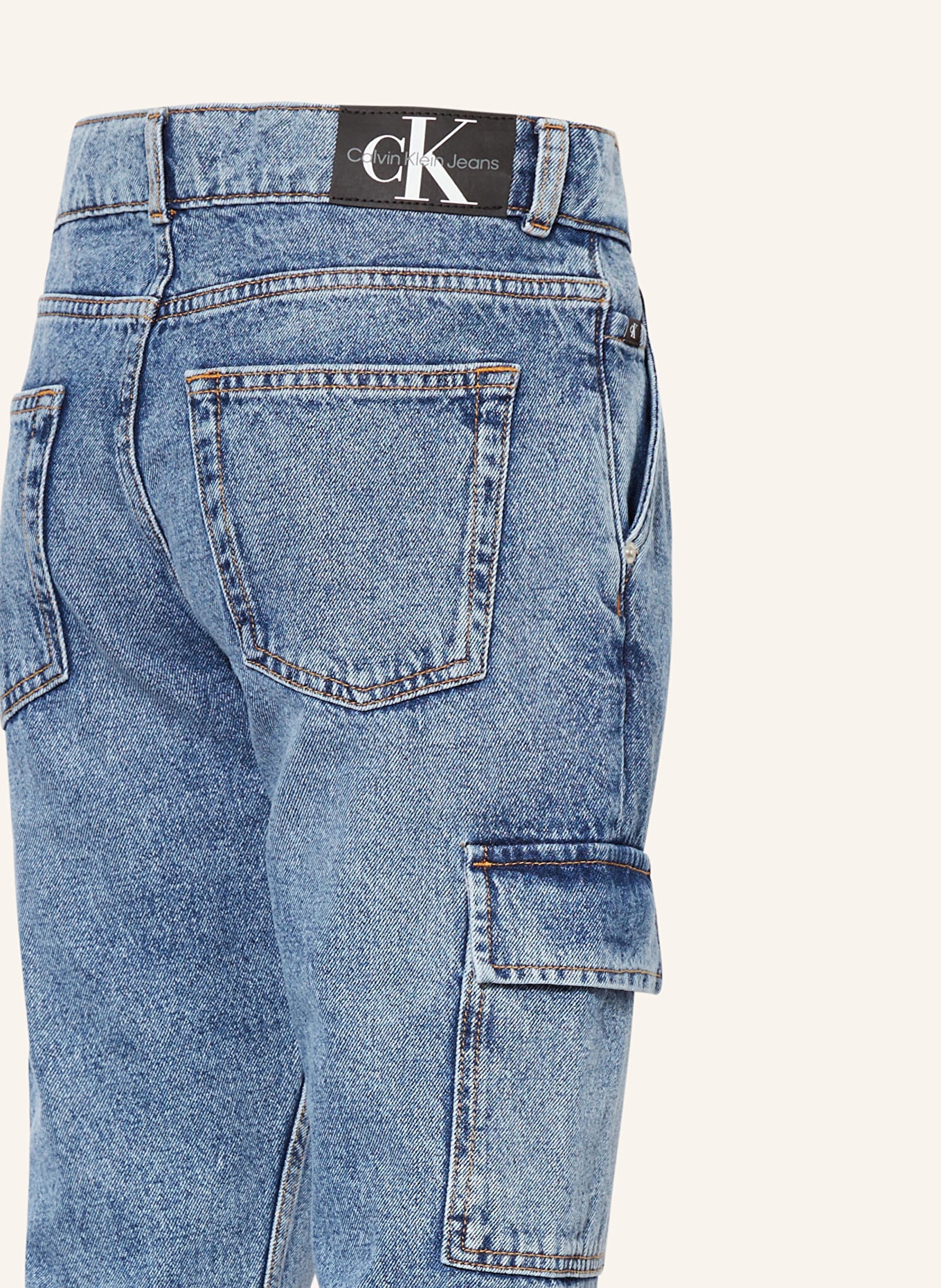 Calvin Klein Jeansy bojówki, Kolor: 1A4 Iconic Mid Blue (Obrazek 3)