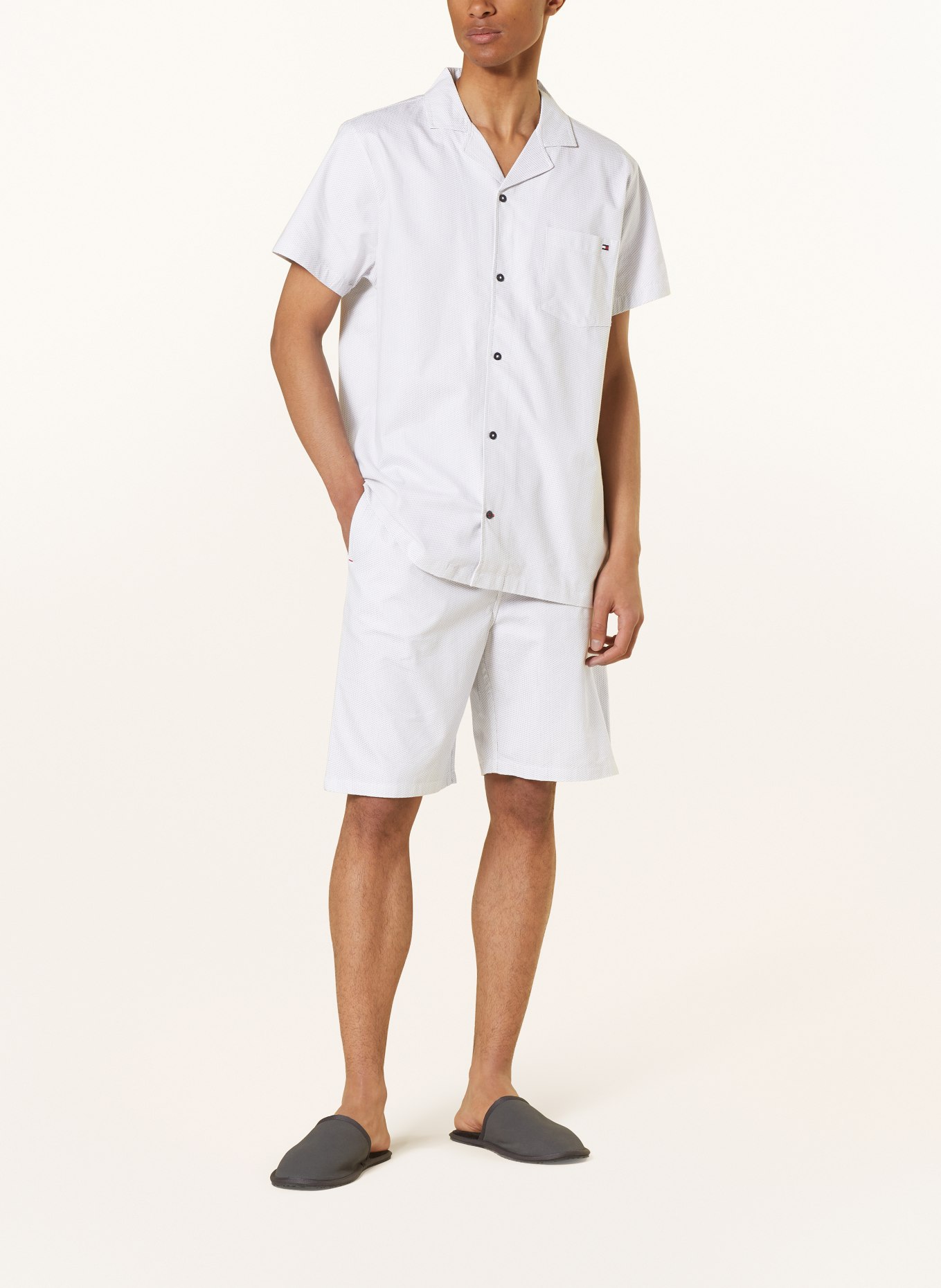 TOMMY HILFIGER Shorty pajamas, Color: WHITE/ LIGHT GRAY (Image 2)